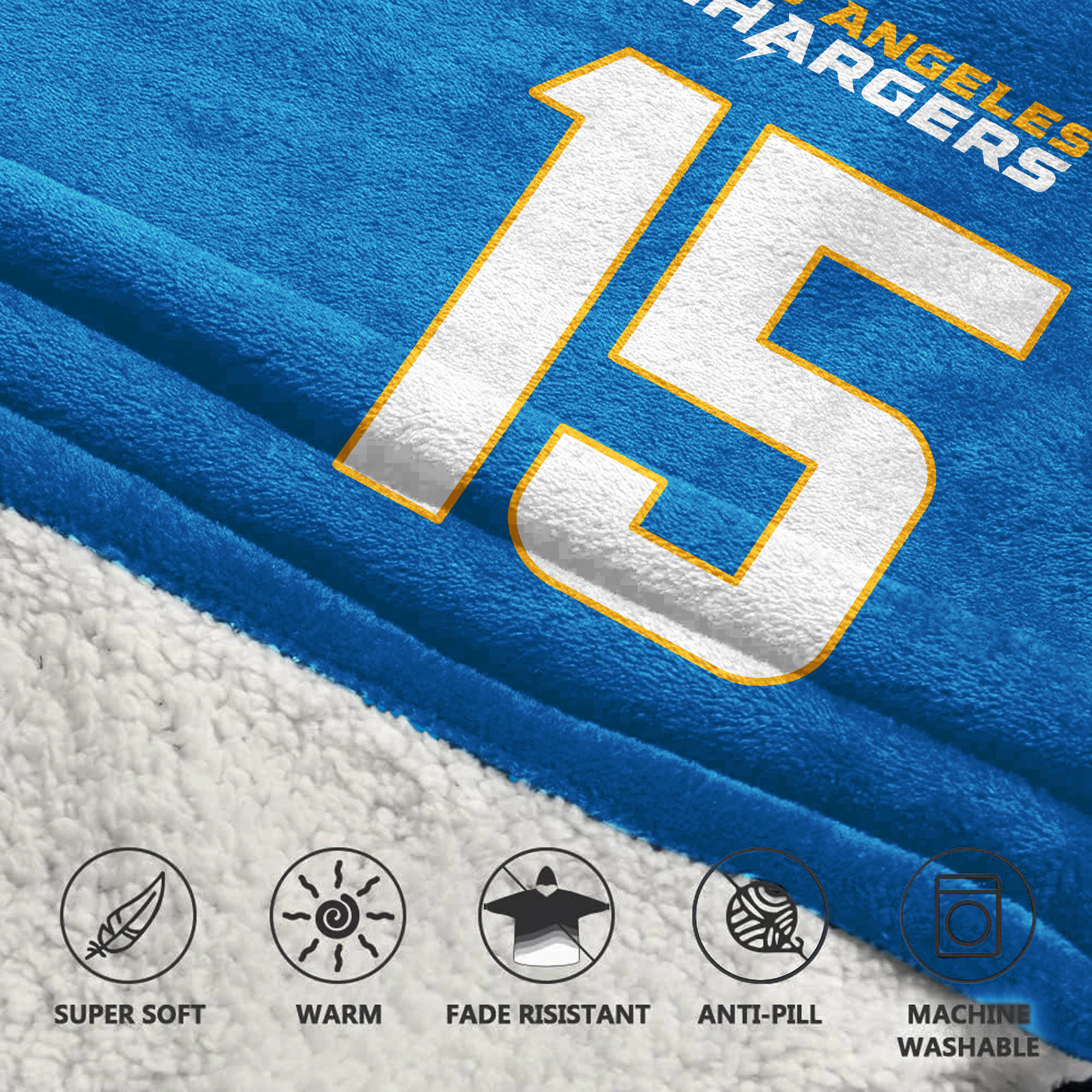 Adult 15 Los Angeles Football Unisex Blanket Hoodie