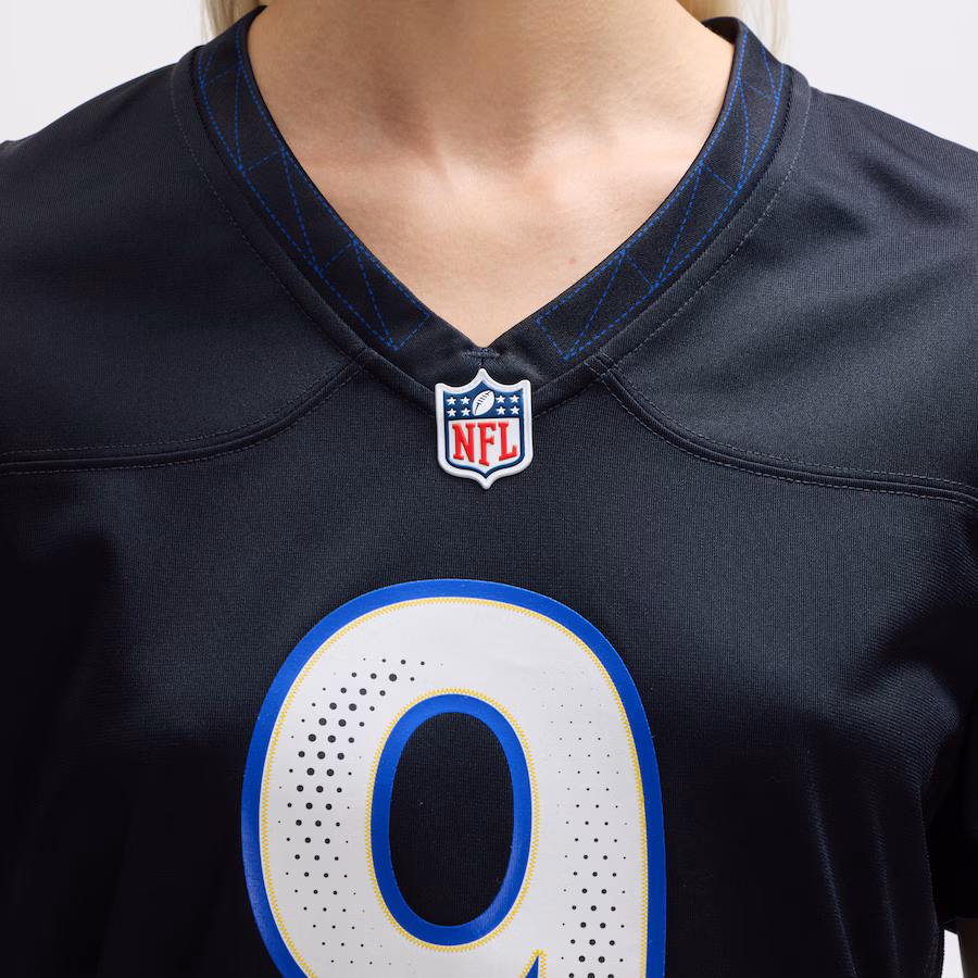 Matthew Stafford #9 Los Angeles Rams Women's 2025 Rivalries Collection Game Jersey - Midnight Blue