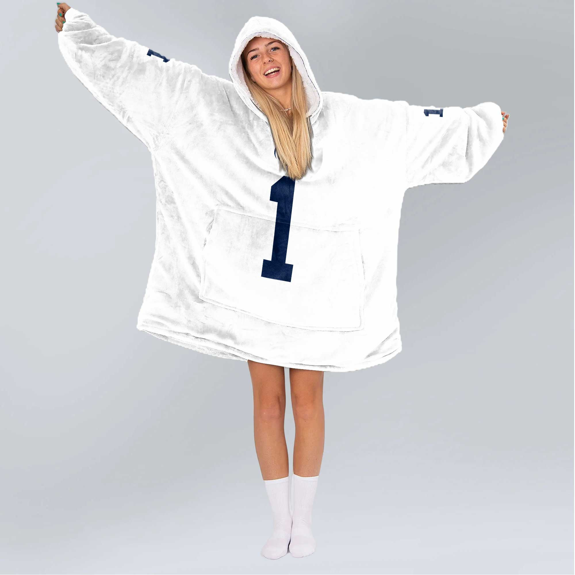 Adult #1 Penn State Football Unisex Blanket Hoodie