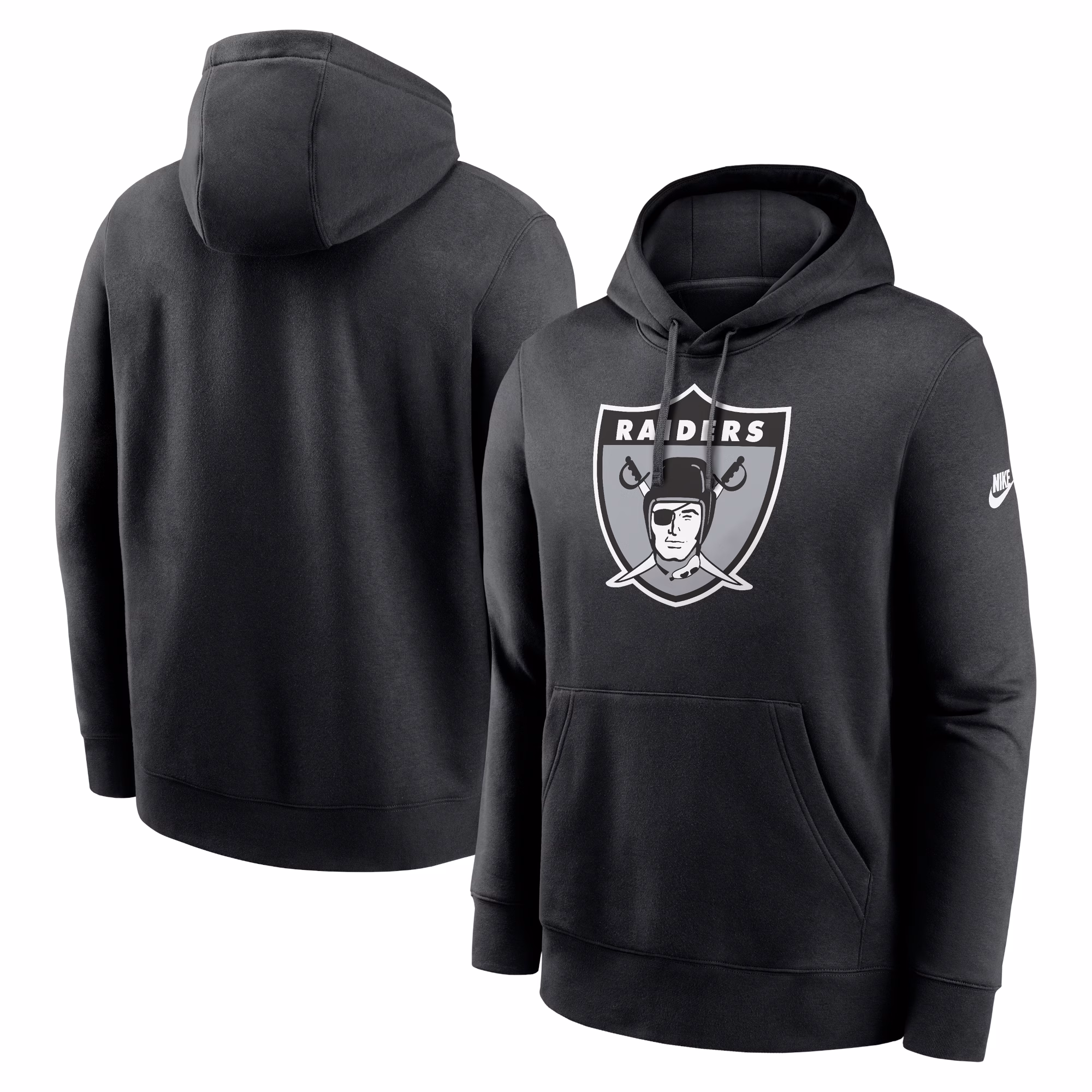 Las Vegas Raiders Rewind Club Logo Pullover Hoodie - Black