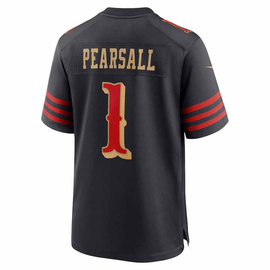 Ricky Pearsall #1 San Francisco 49ers 2025 Rivalries Collection Game Jersey - Black