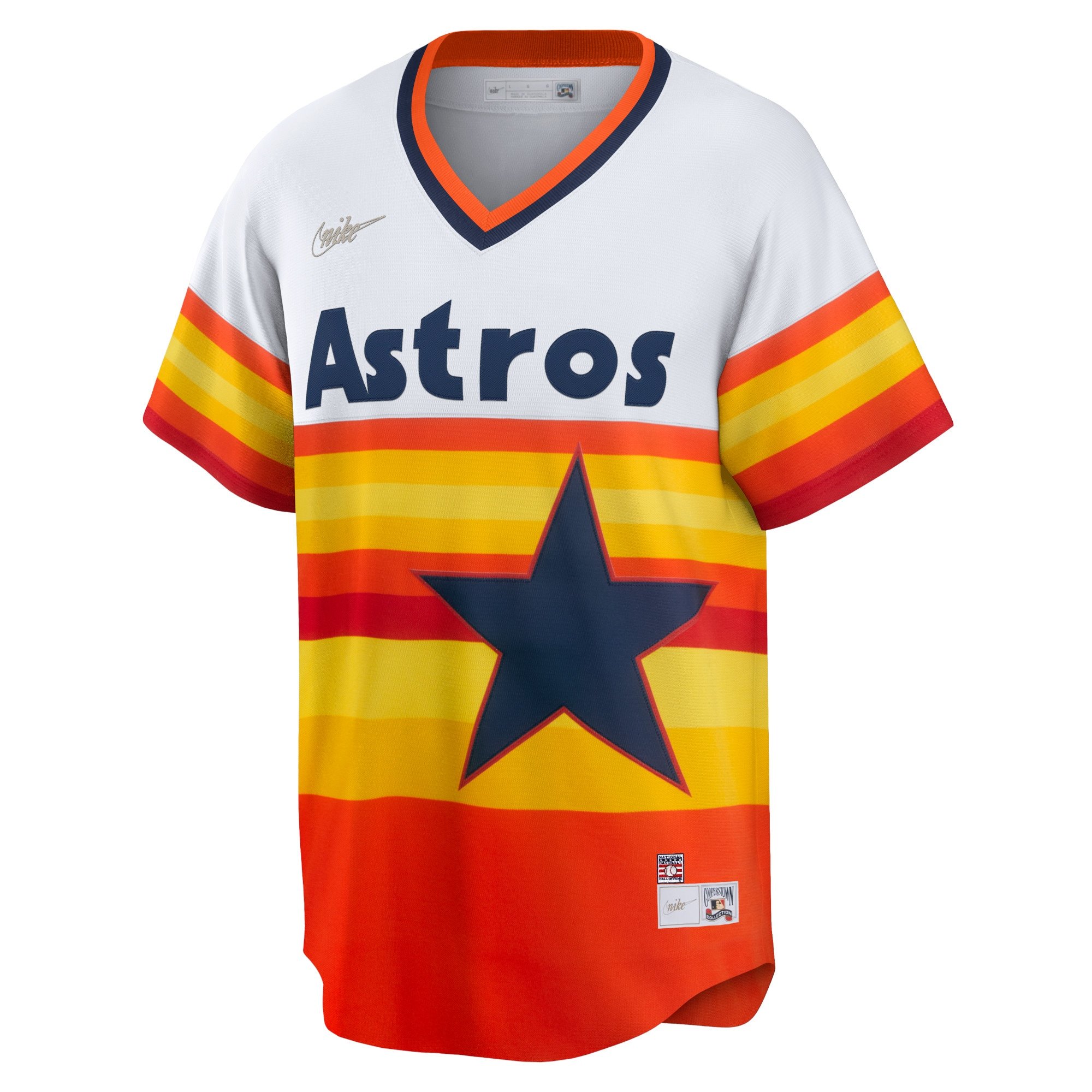 Men's Houston Astros Nolan Ryan  White Home Cooperstown Collection Player Jersey