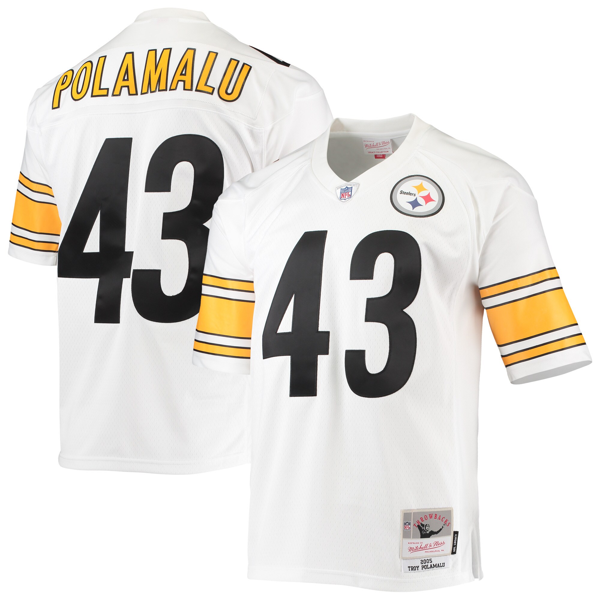 Troy Polamalu Pittsburgh Steelers  2005 Legacy Replica Jersey - White