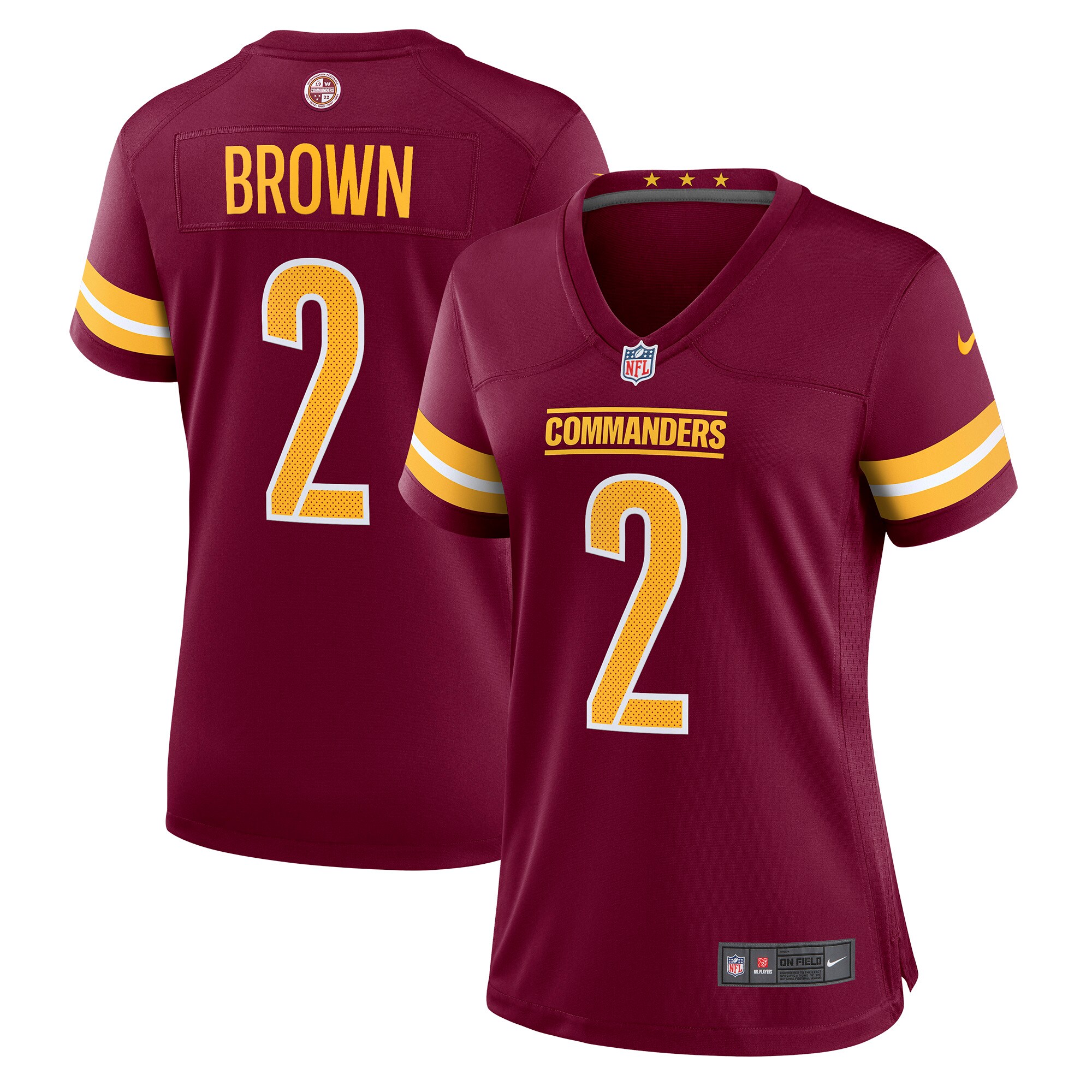 Dyami Brown Washington Commanders  Women's Player Game Jersey - Burgundy