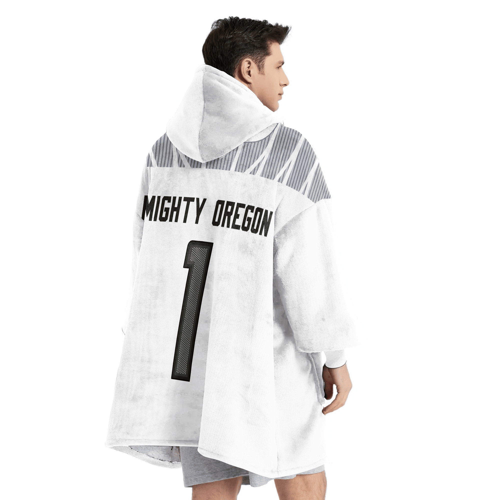 Adult #1 Oregon Football Unisex Blanket Hoodie