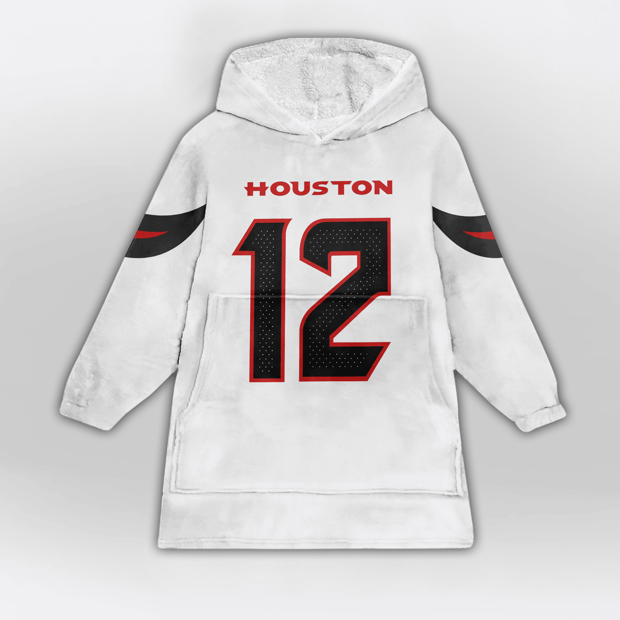 Adult N.C 12 Houston Football Unisex Blanket Hoodie