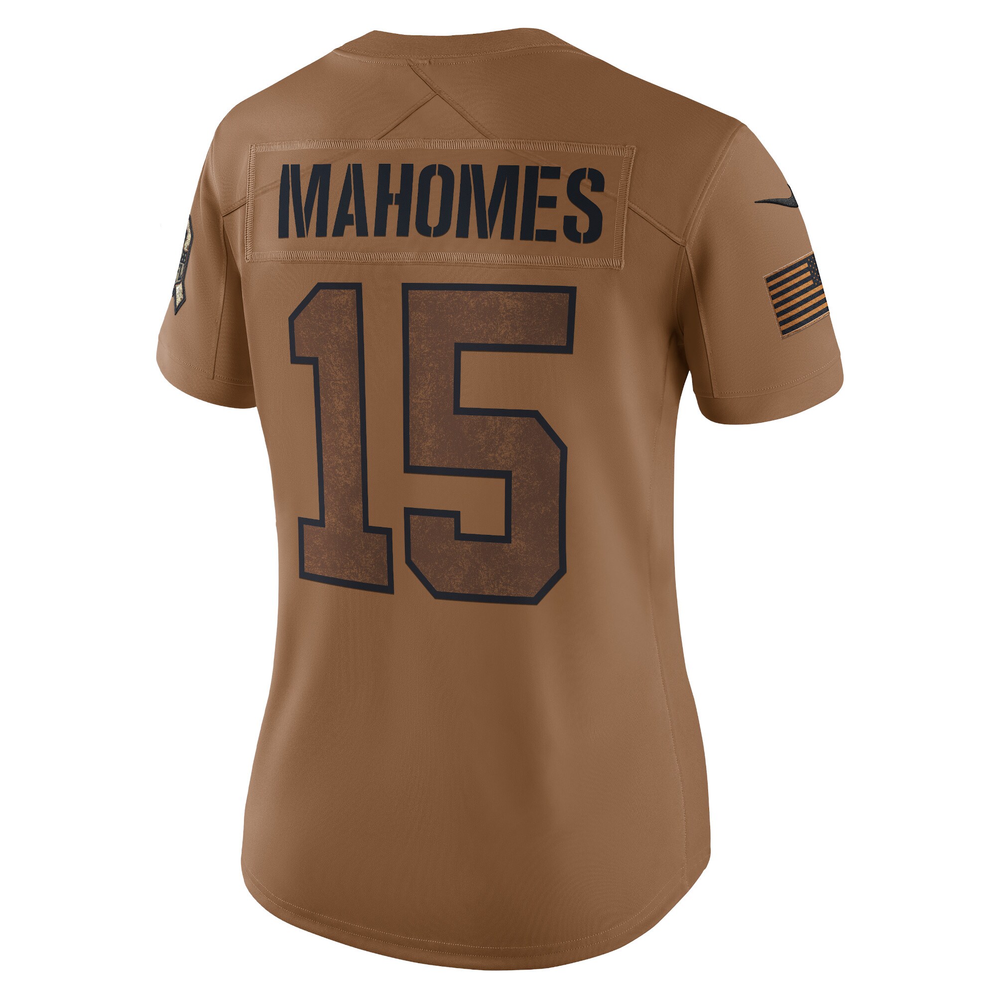 Patrick Mahomes Kansas City Chiefs  Women's 2023 Salute To Service Limited Jersey - Brown