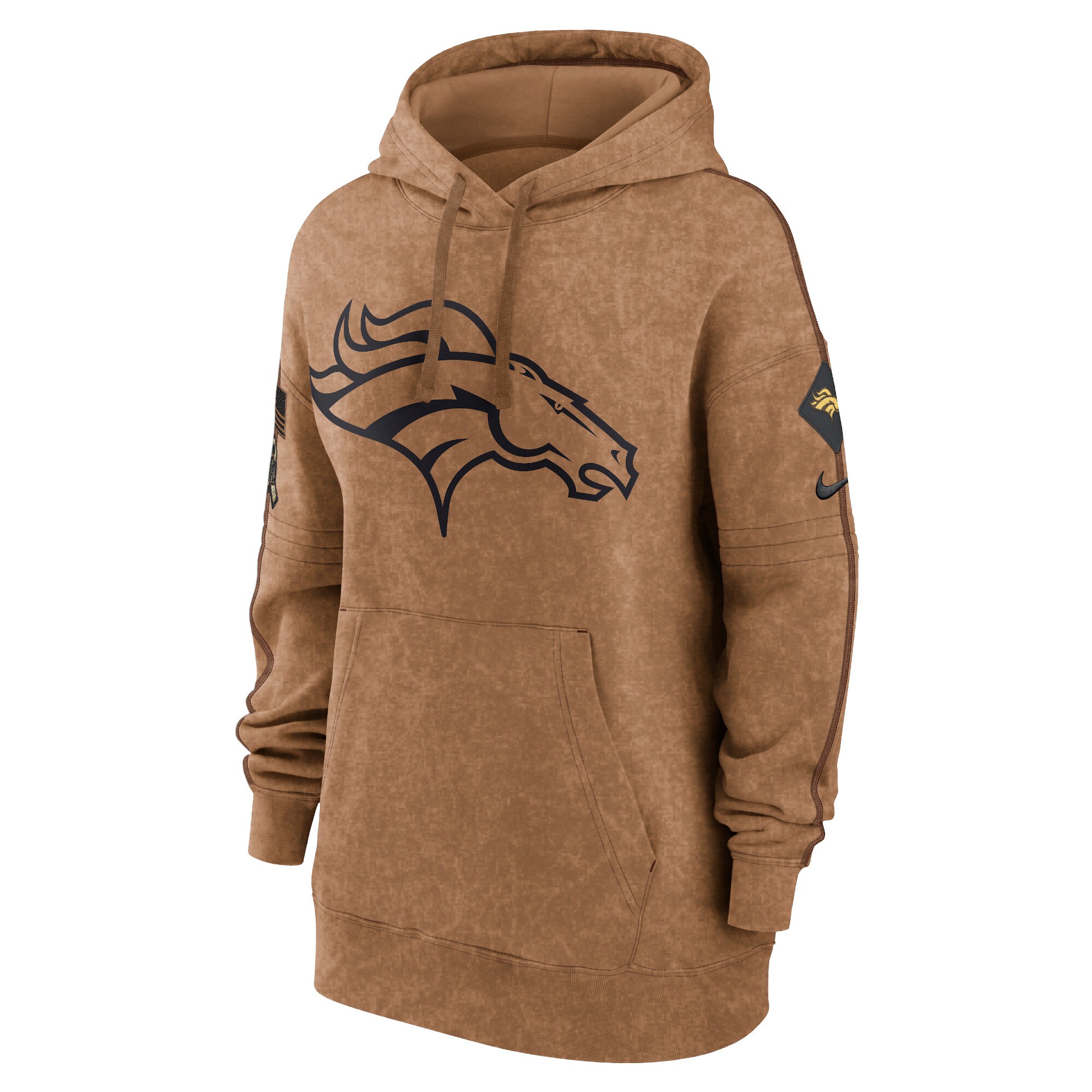 Denver Broncos  Women's 2023 Salute to Service Pullover Hoodie - Brown