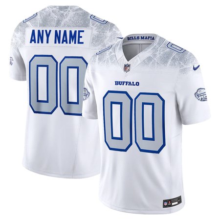 Men's Custom Buffalo Bills Dri-FIT Rivalries Collection Limited Jersey-White