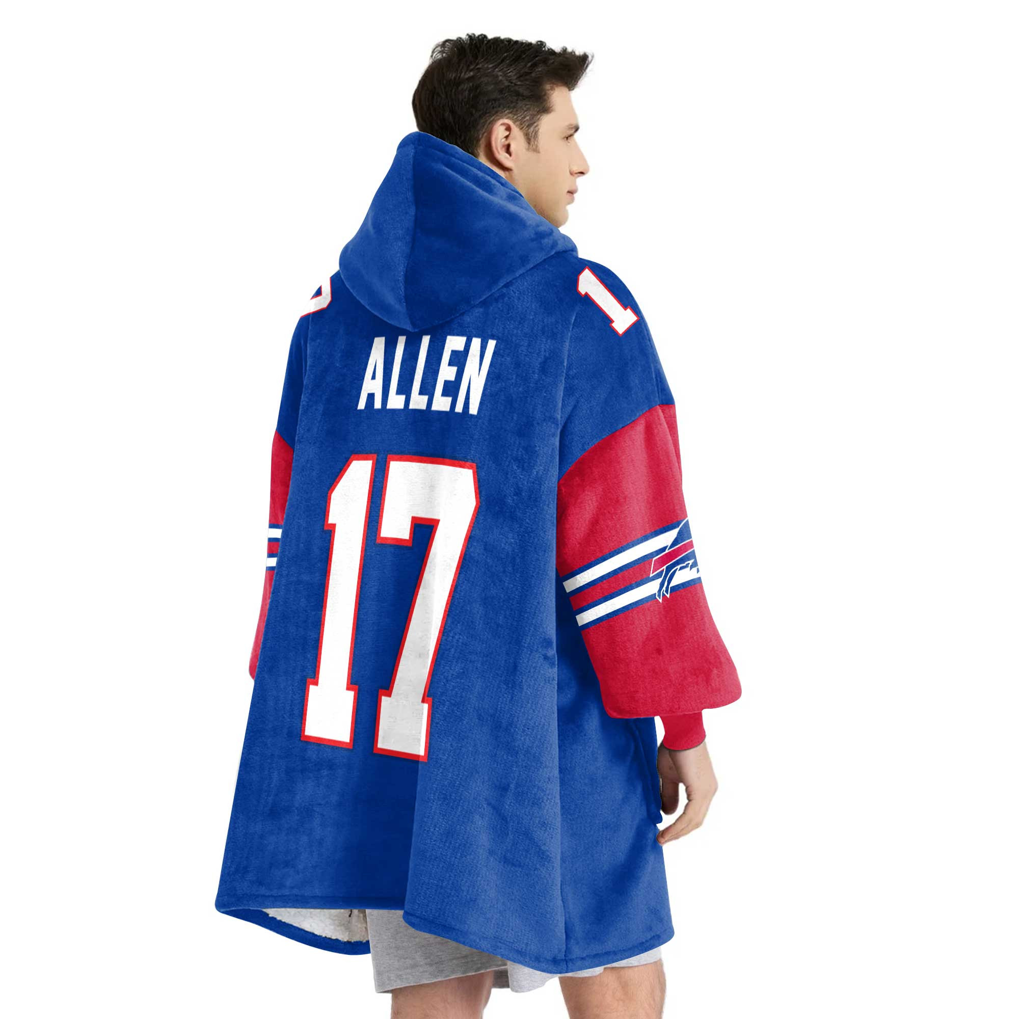 Adult Buffalo Football Unisex Blanket Hoodie