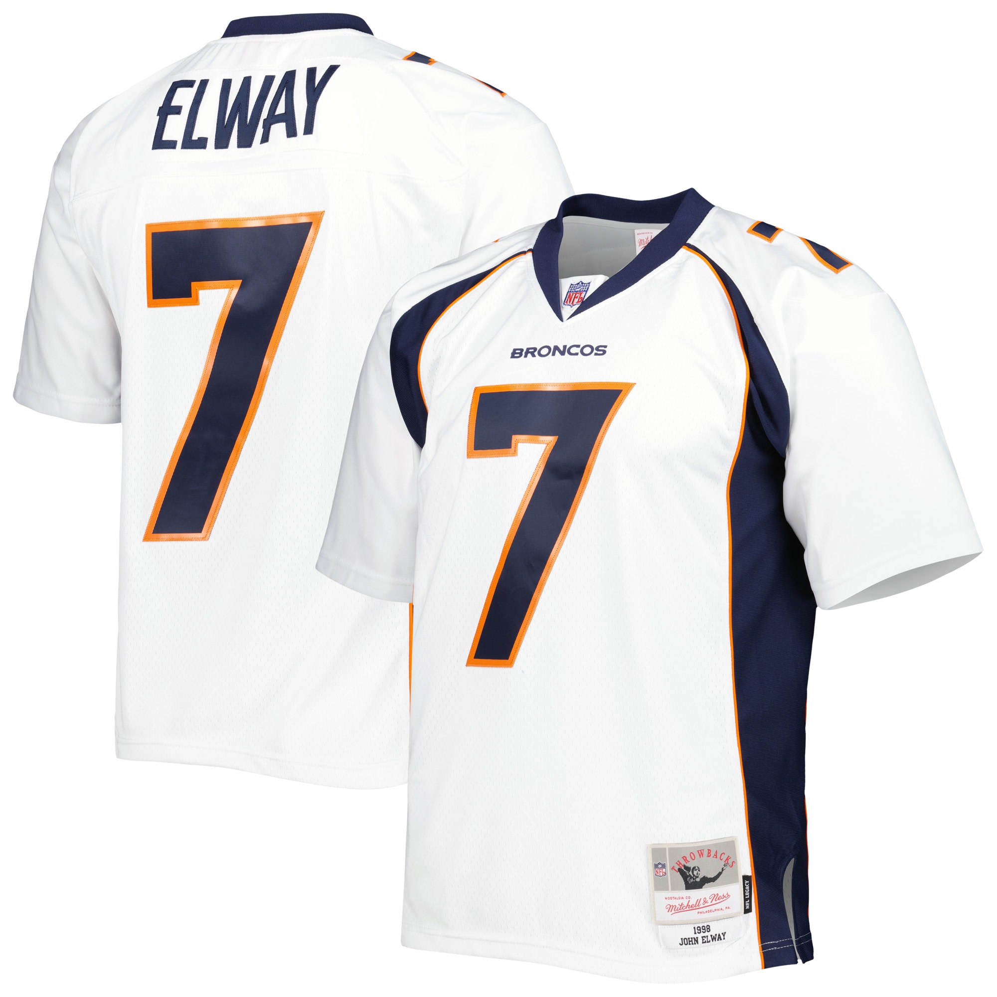 John Elway Denver Broncos  1998 Legacy Replica Jersey - White