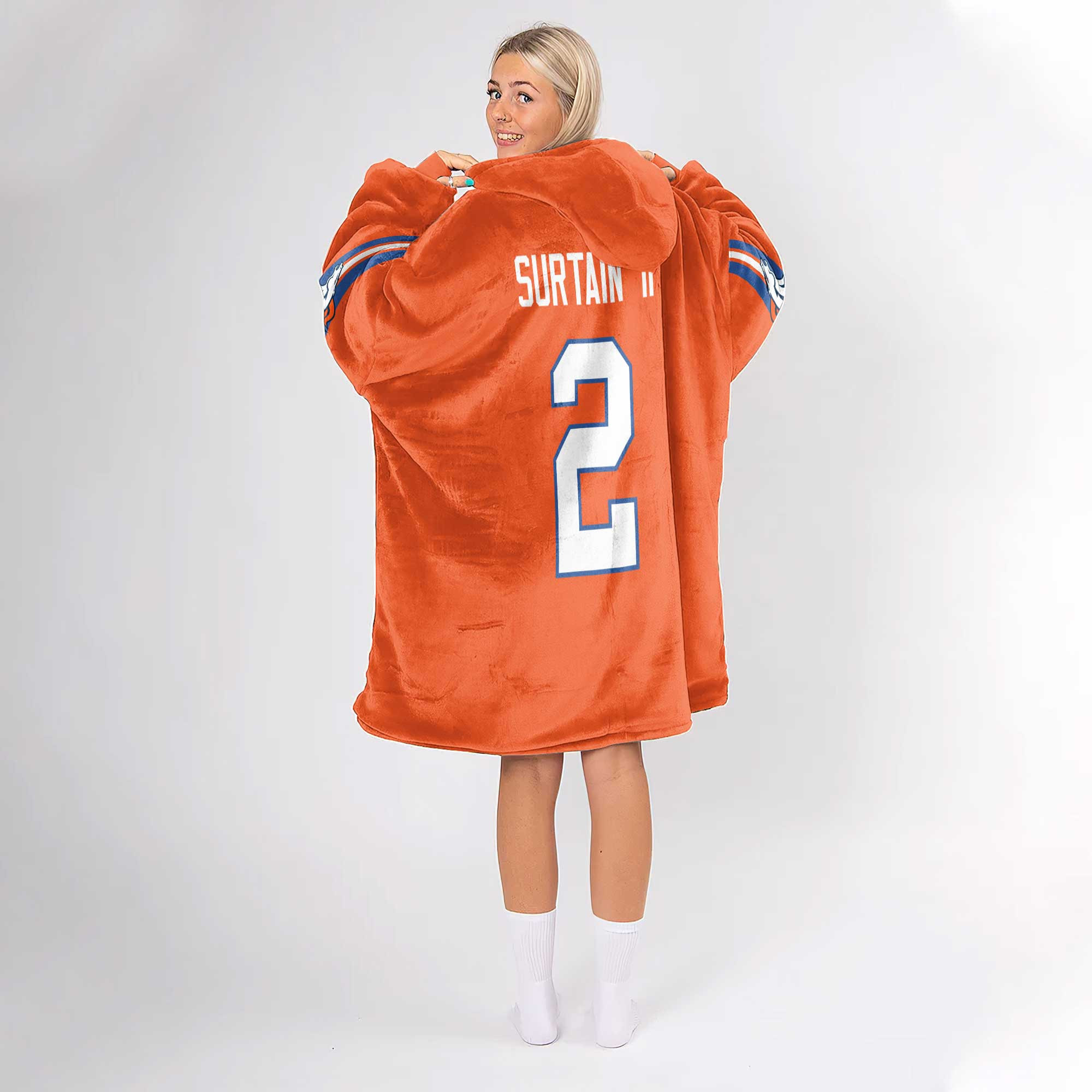 Adult P.S 2 Captain Denver Football Unisex Blanket Hoodie
