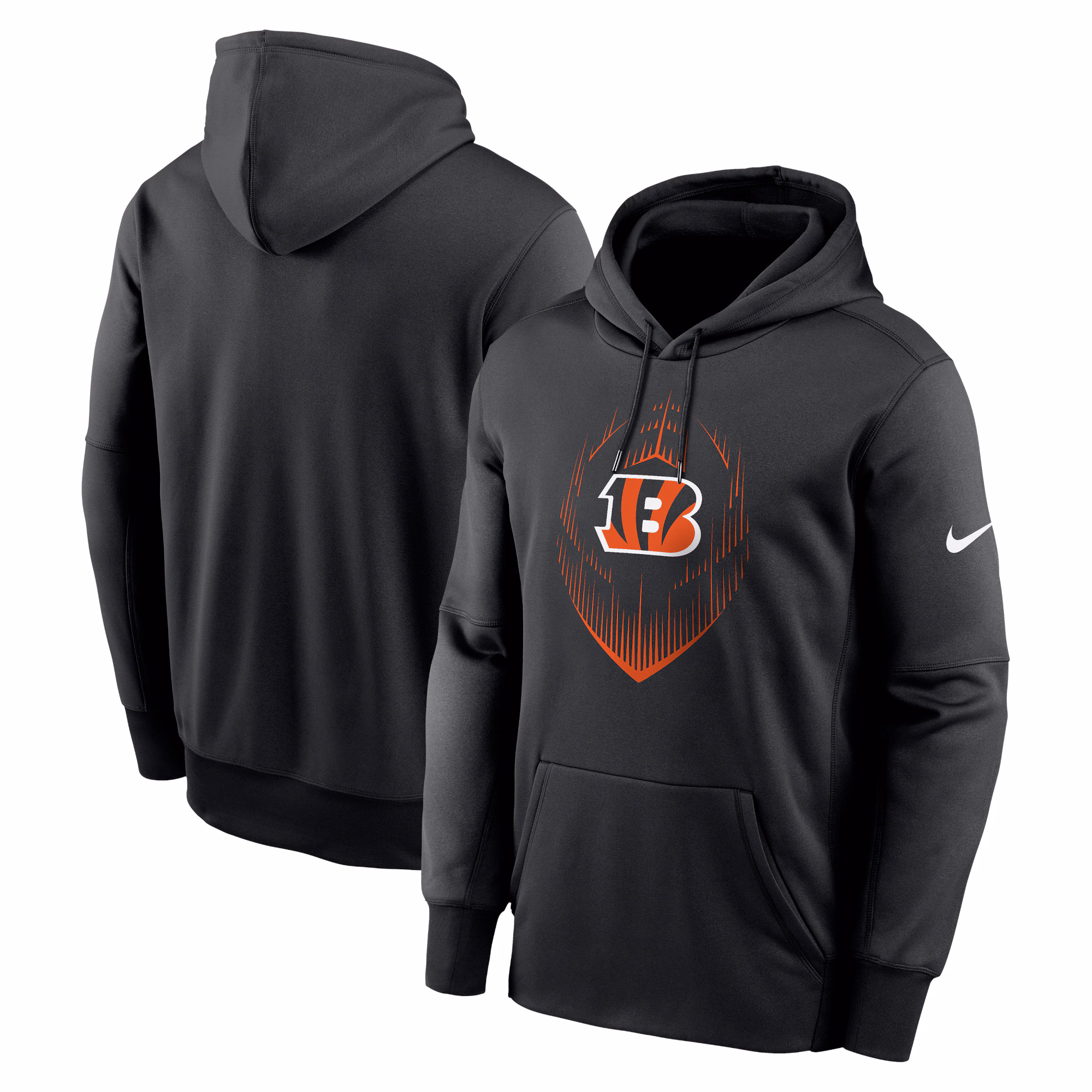 Cincinnati Bengals Icon Performance Pullover Hoodie - Black