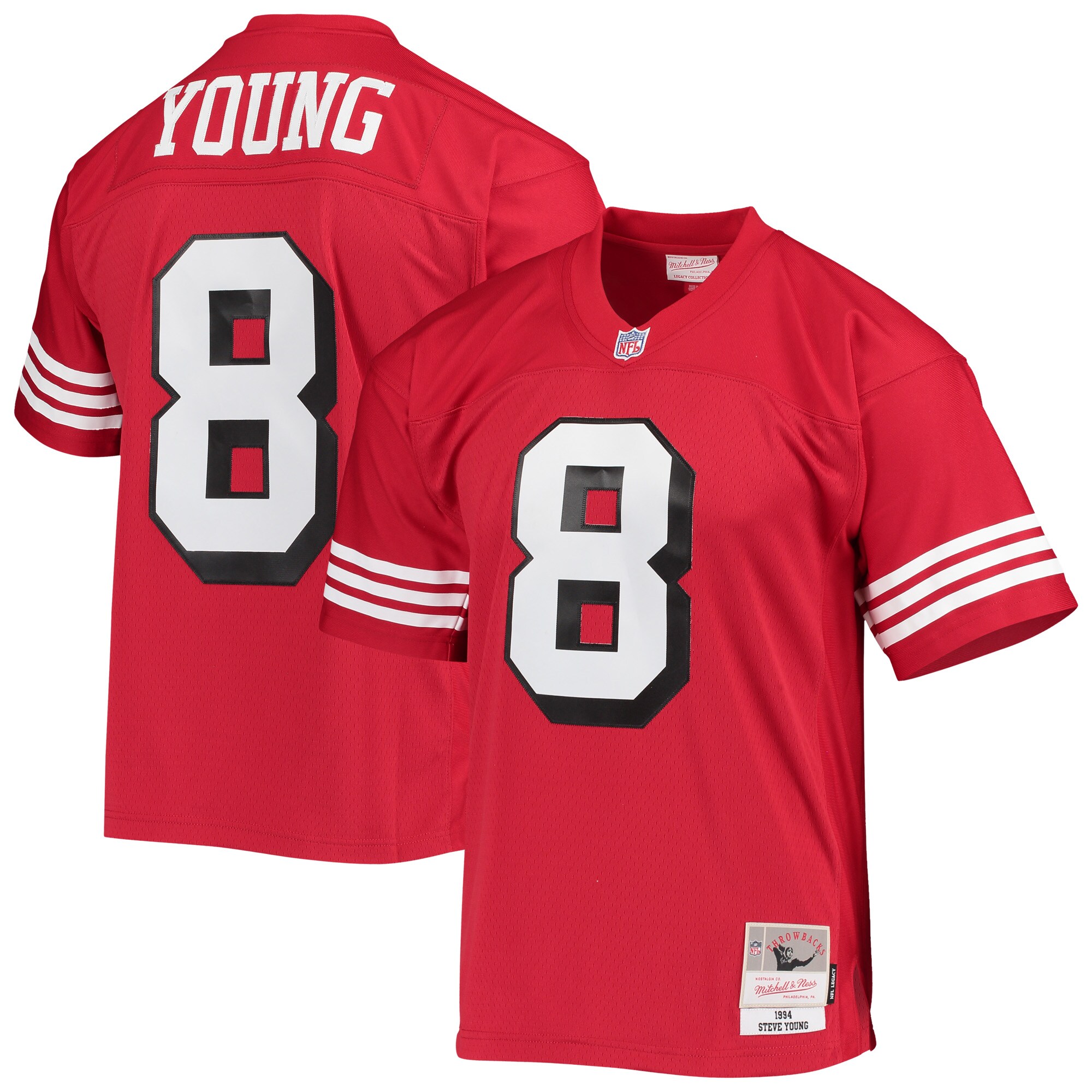 Steve Young San Francisco 49ers  1994 Legacy Replica Jersey - Scarlet