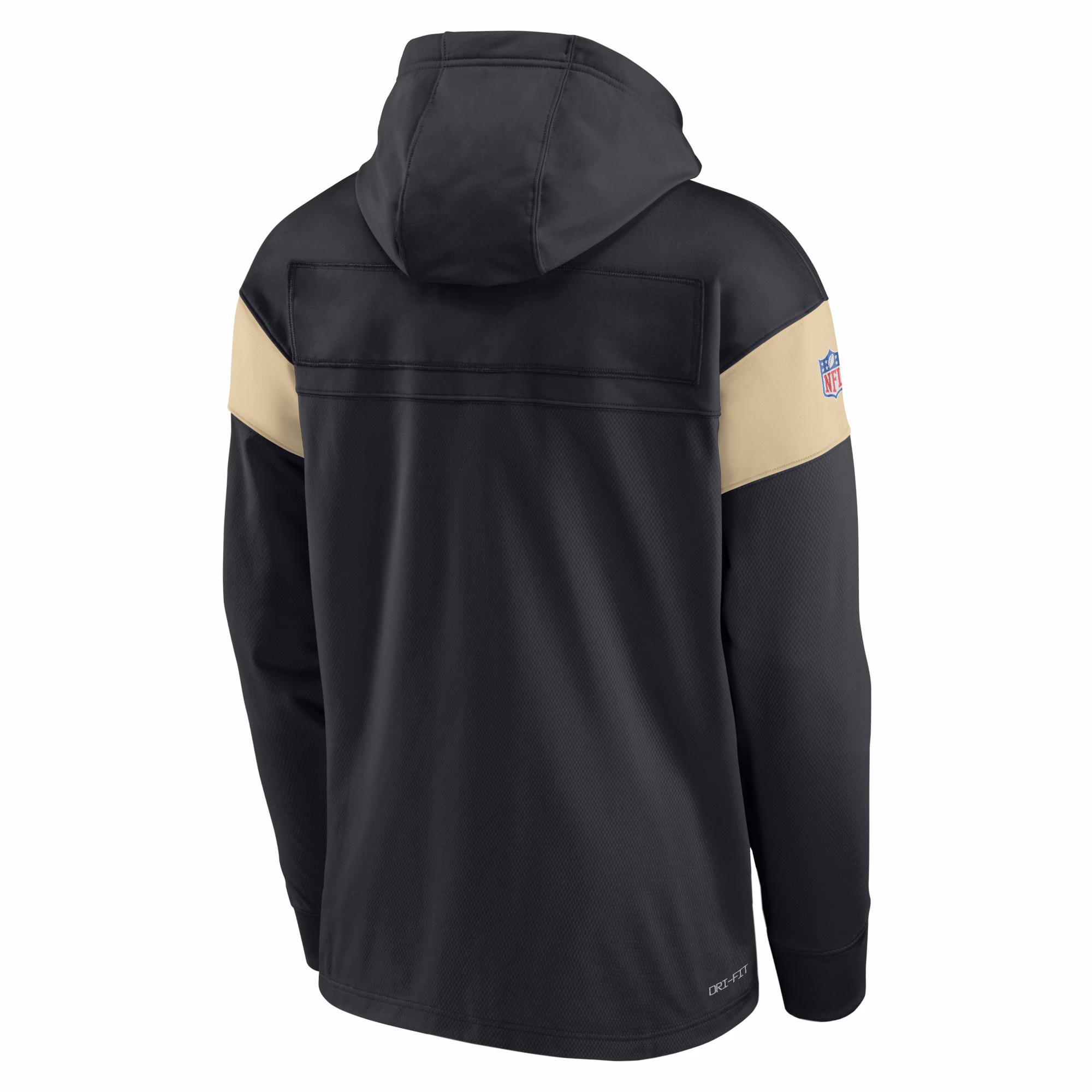 New Orleans Saints Sideline Athletic Arch Jersey Performance Pullover Hoodie - Black