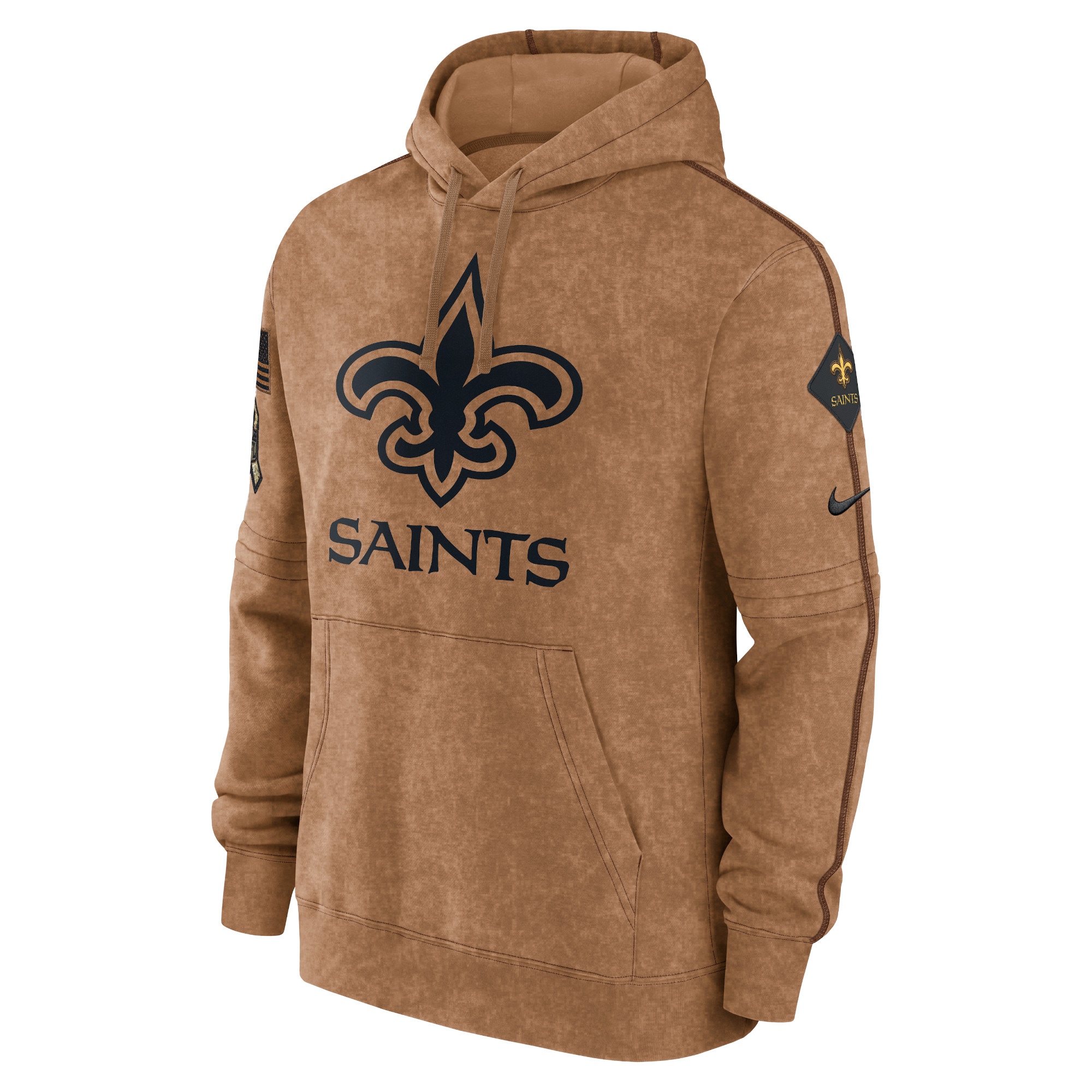 New Orleans Saints  2023 Salute To Service Club Pullover Hoodie - Brown