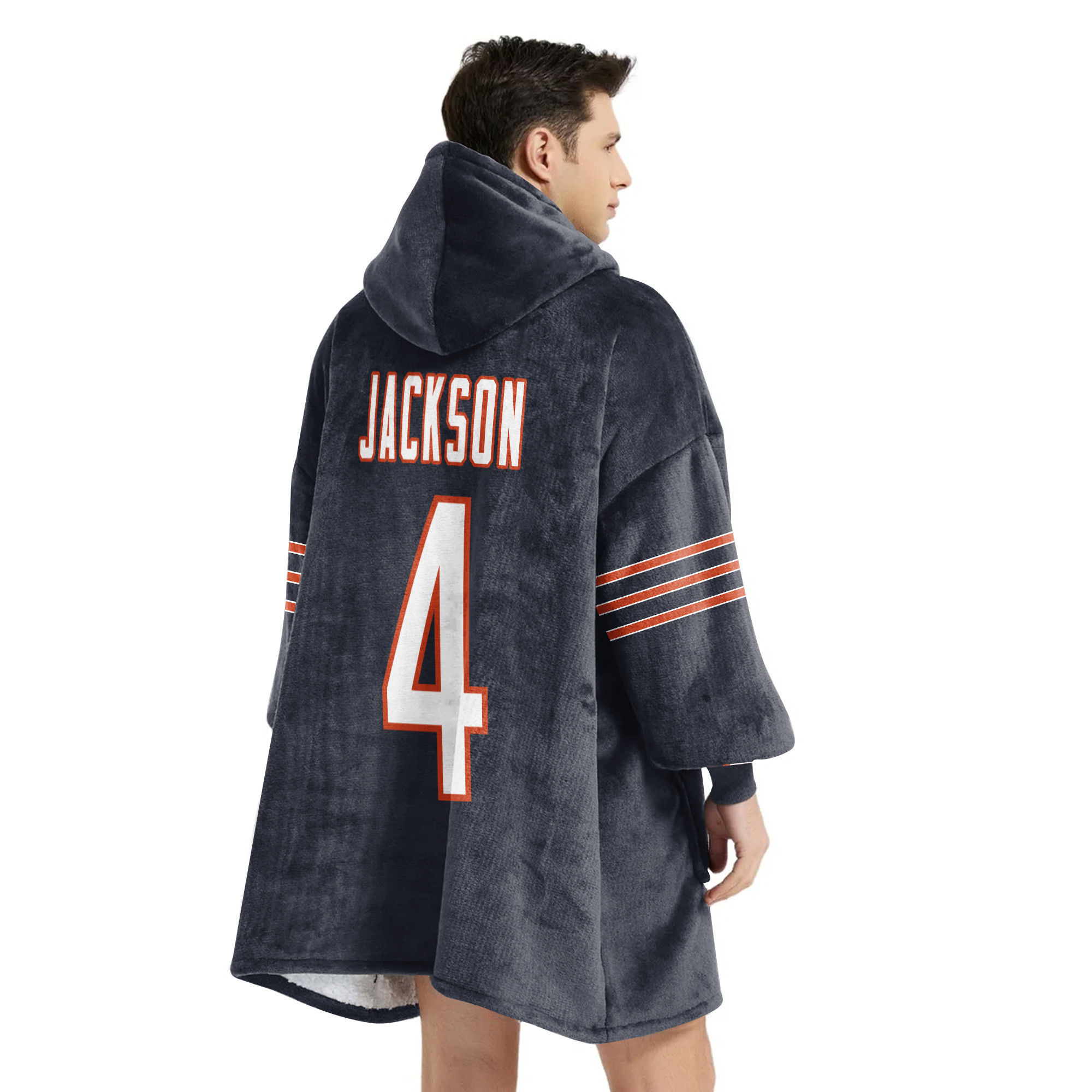 Adult 4 Chicago Football Unisex Blanket Hoodie