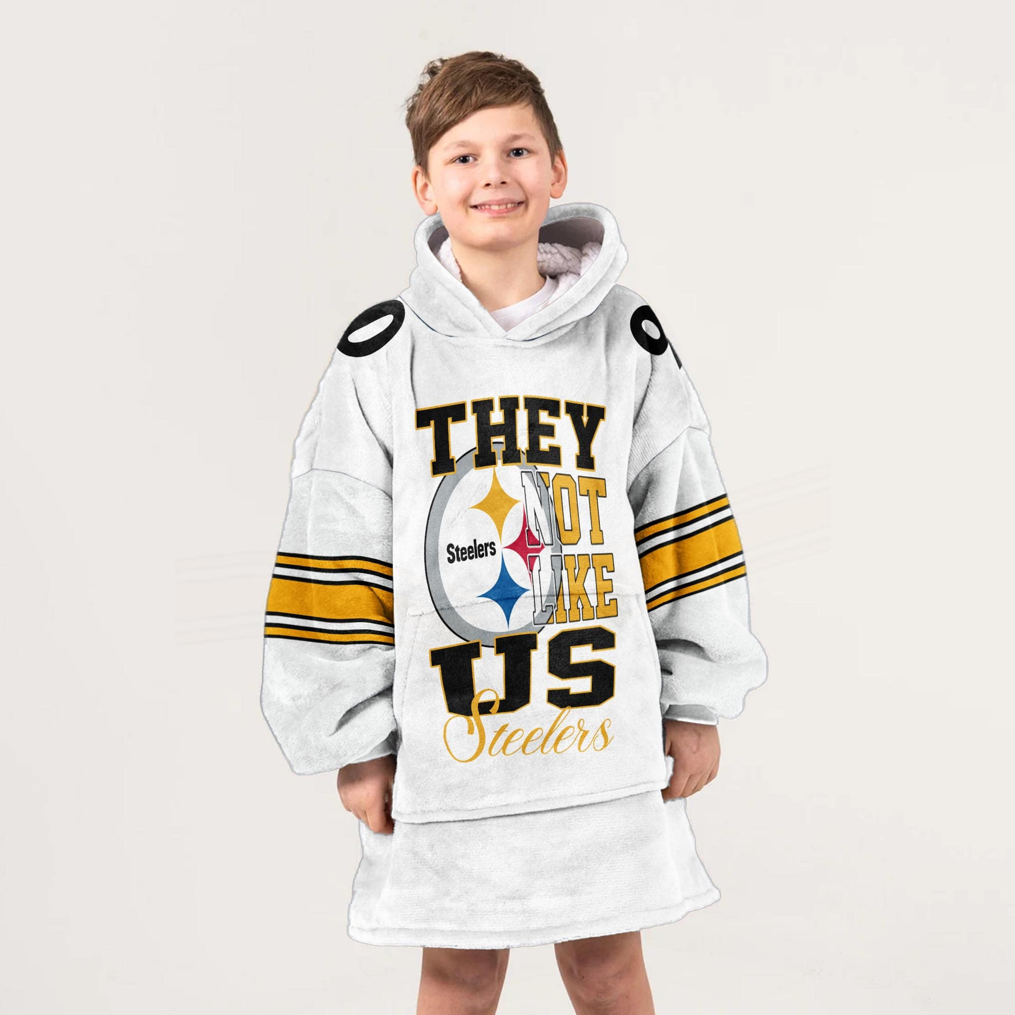 Adult They Not Like Us 90 Pittsburgh Football Unisex Blanket Hoodie