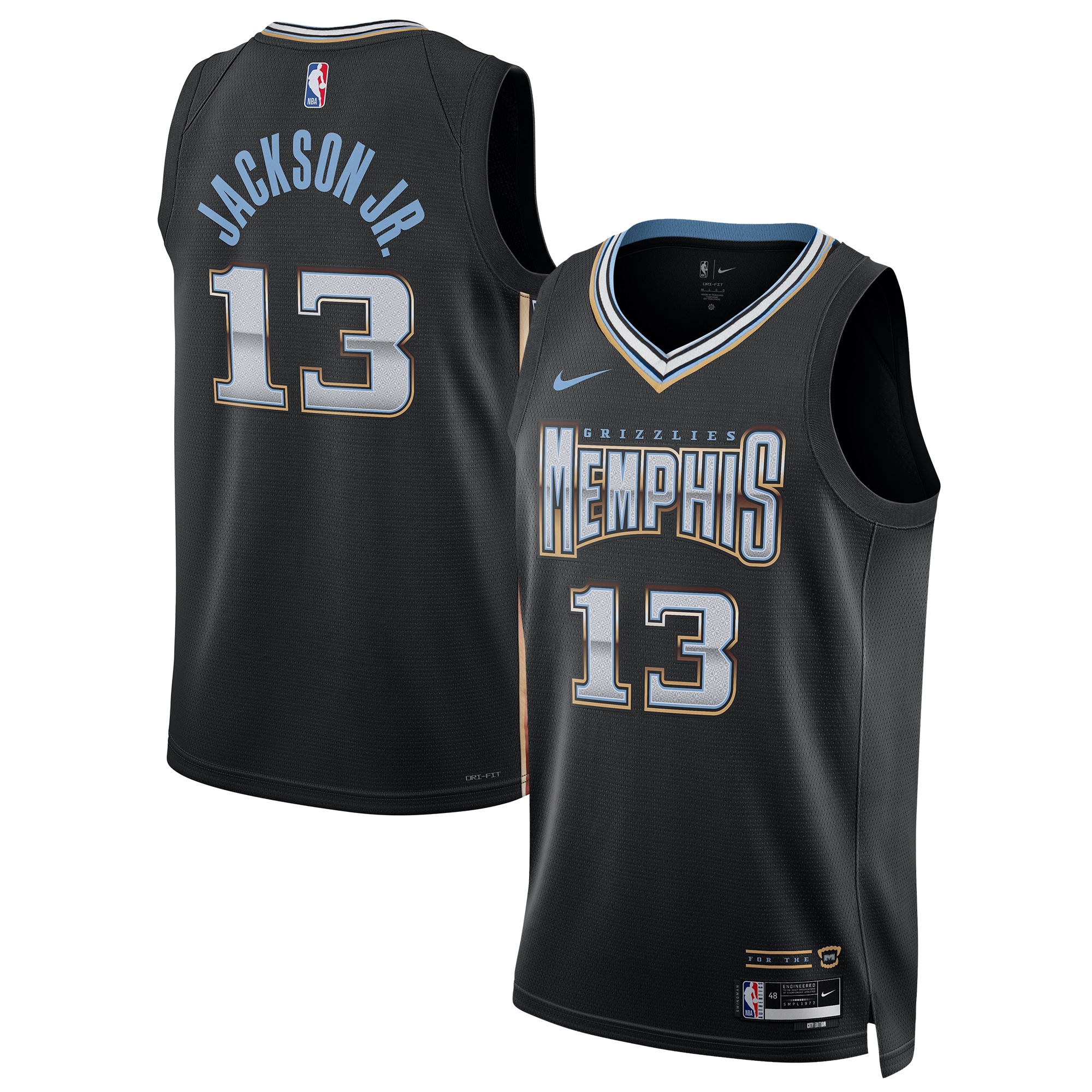 Jaren Jackson Jr. Memphis Grizzlies Unisex 2022/23 Swingman Jersey - City Edition - Black