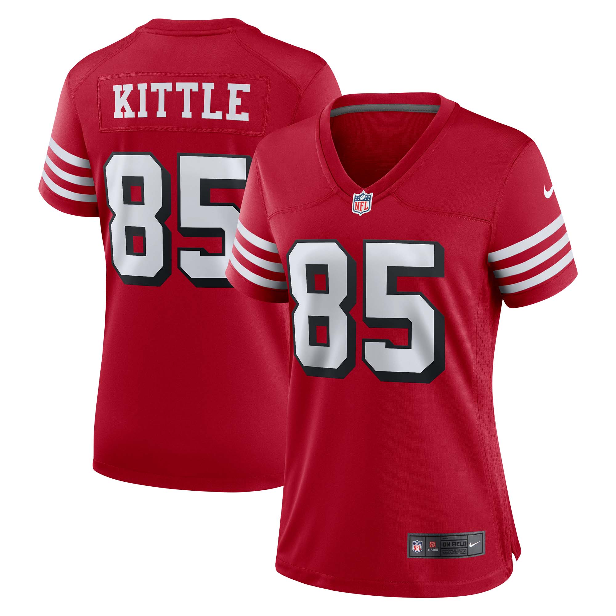 George Kittle San Francisco 49ers  Women's Alternate Game Jersey - Scarlet