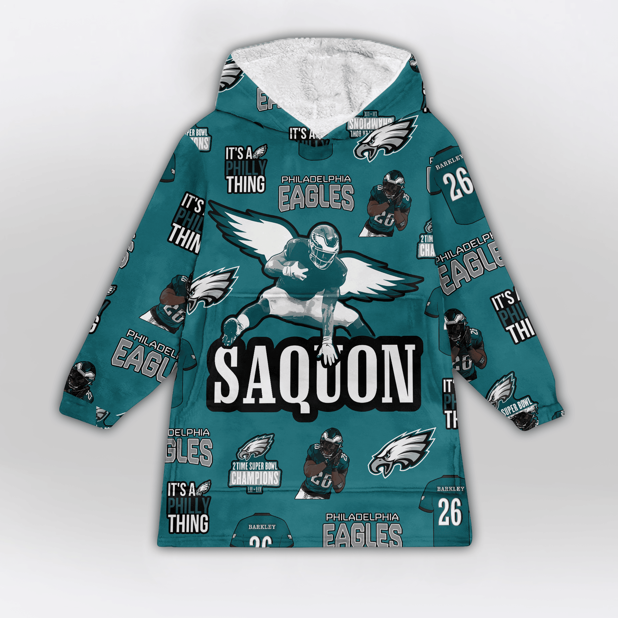 S.B 26 Philadelphia Football Unisex Blanket Hoodie