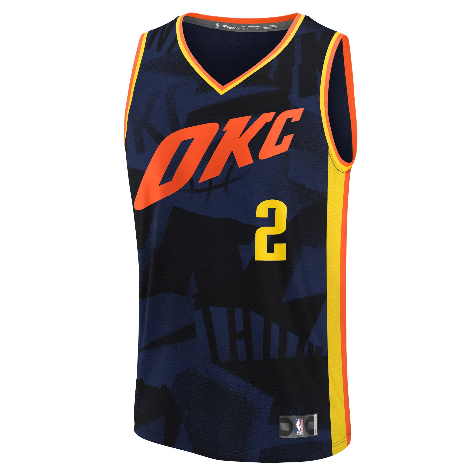 Unisex Oklahoma City Thunder Shai Gilgeous-Alexander  Navy 2023/24 Fast Break Jersey - City Edition