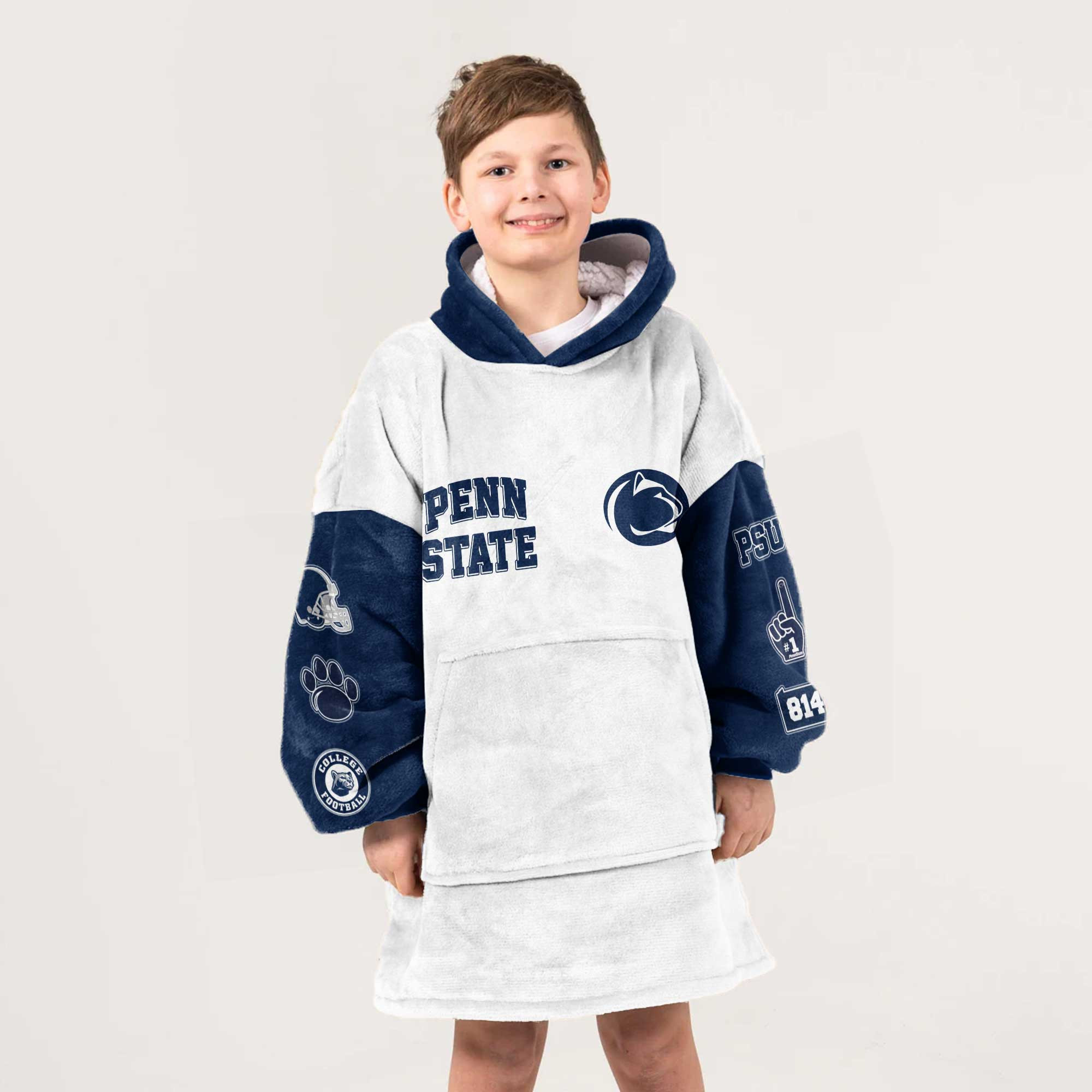 Adult Penn State Football Unisex Blanket Hoodie