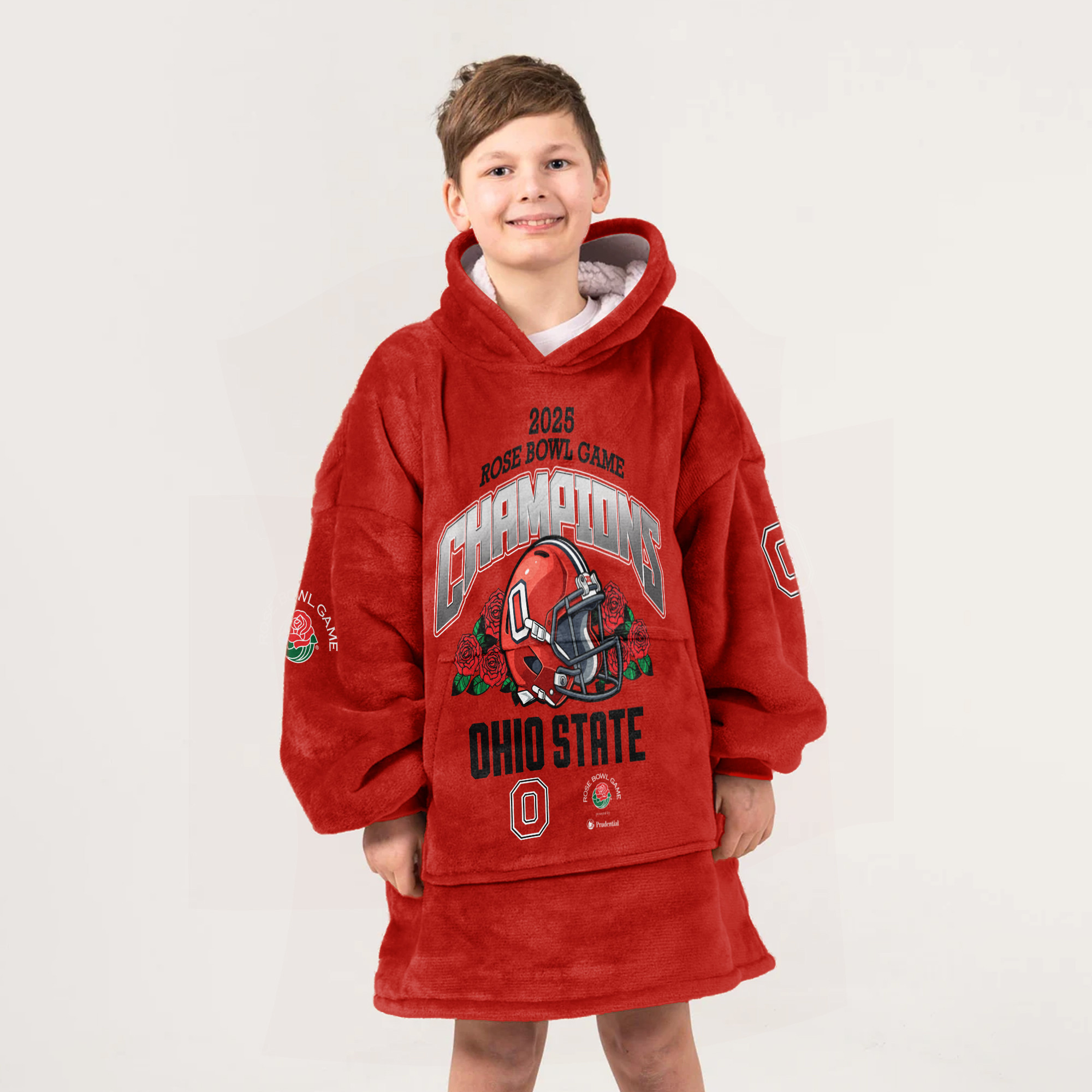 Adult Champions Ohio State Football Unisex Blanket Hoodie