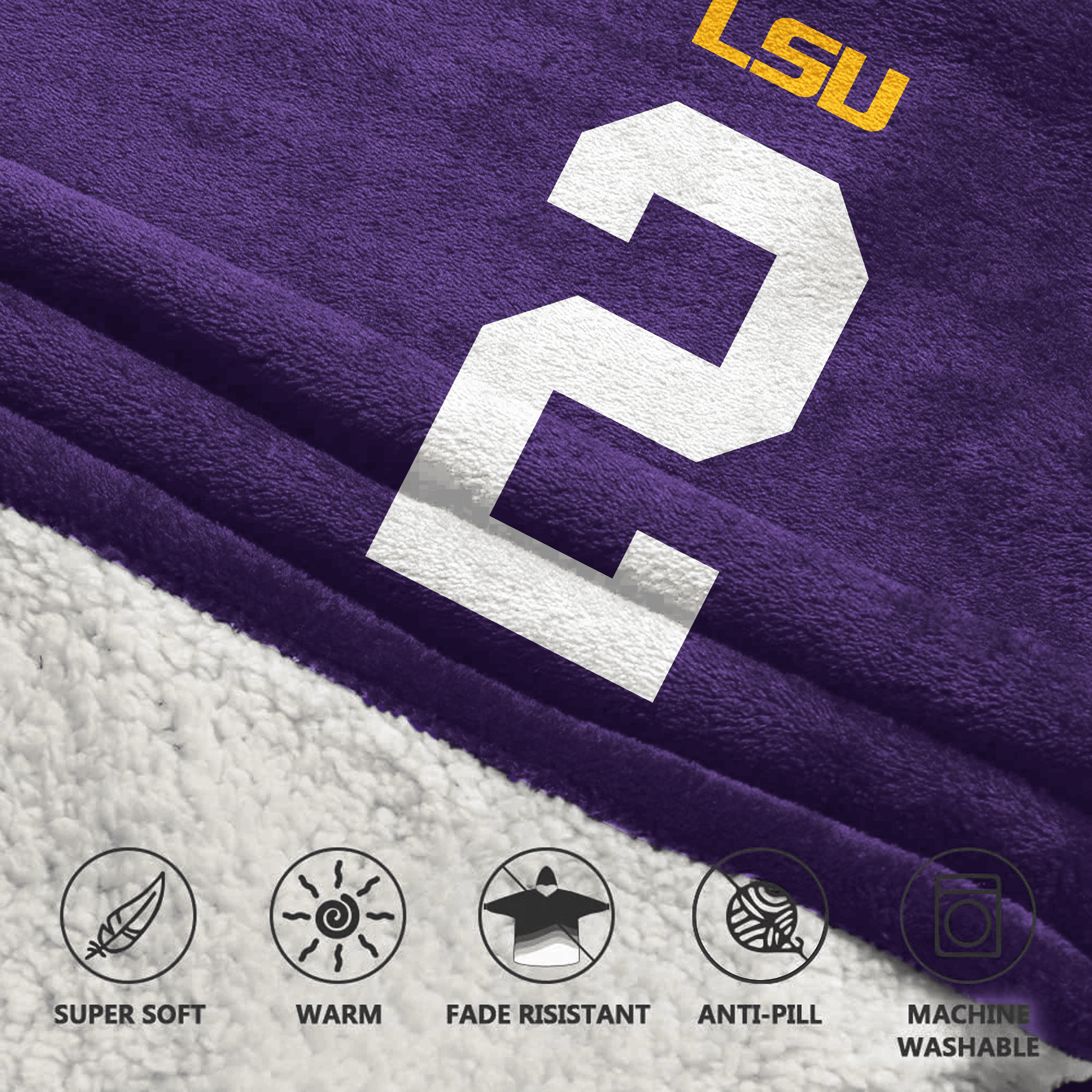 Kid J.J 2 LSU Football Unisex Blanket Hoodie