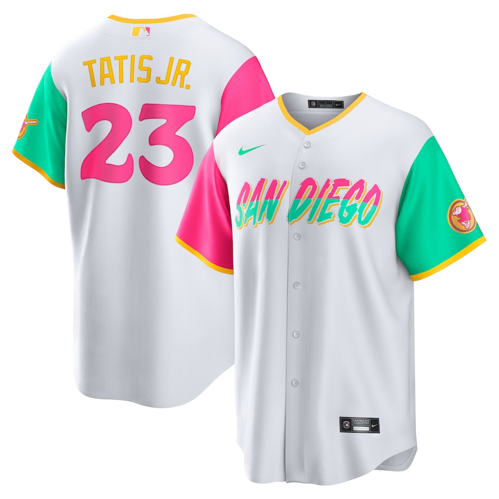 Men's San Diego Padres #23 Fernando Tatis Jr. White City Connect Replica Player Jersey