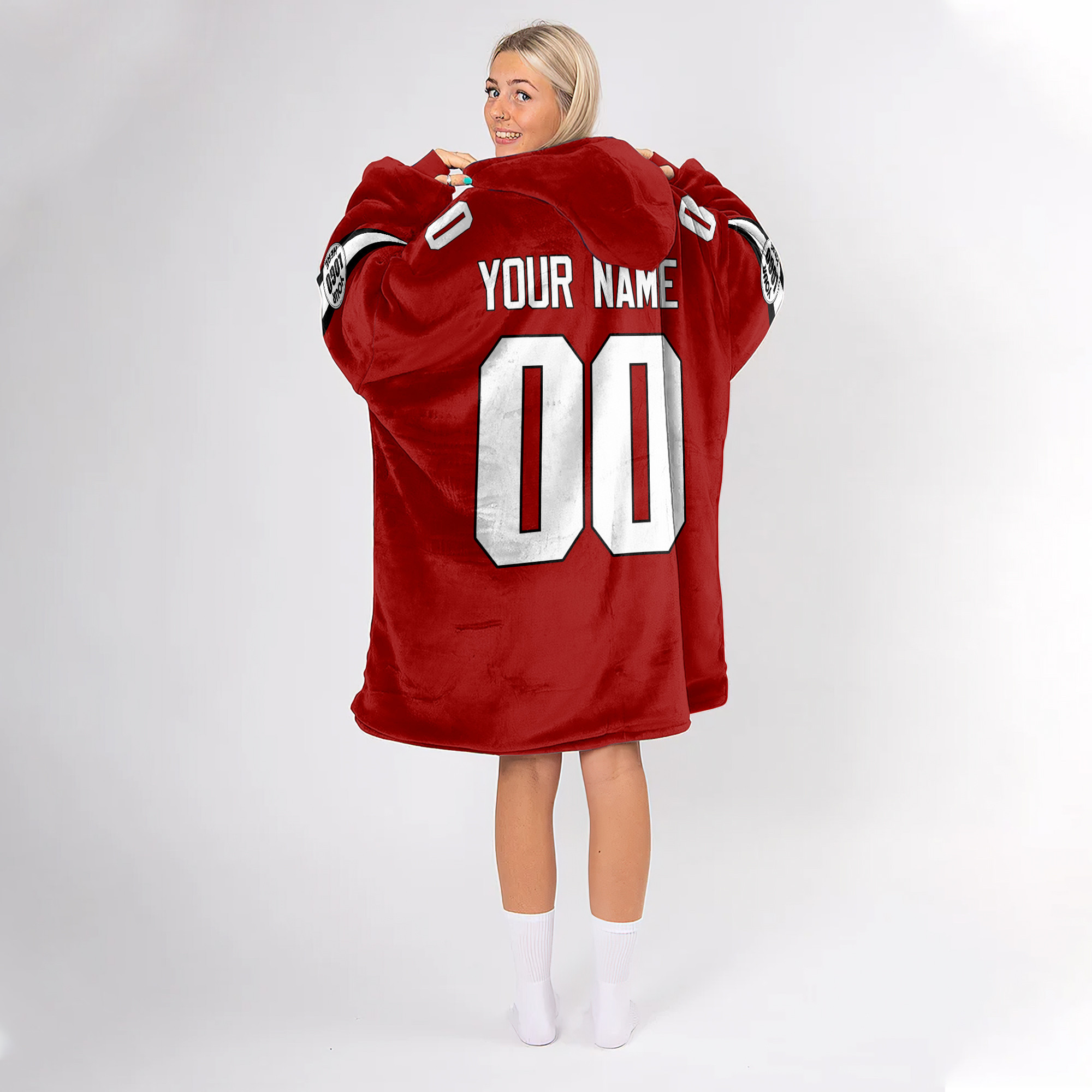 Adult Custom Blanket Hoodie Indiana Inspired Color