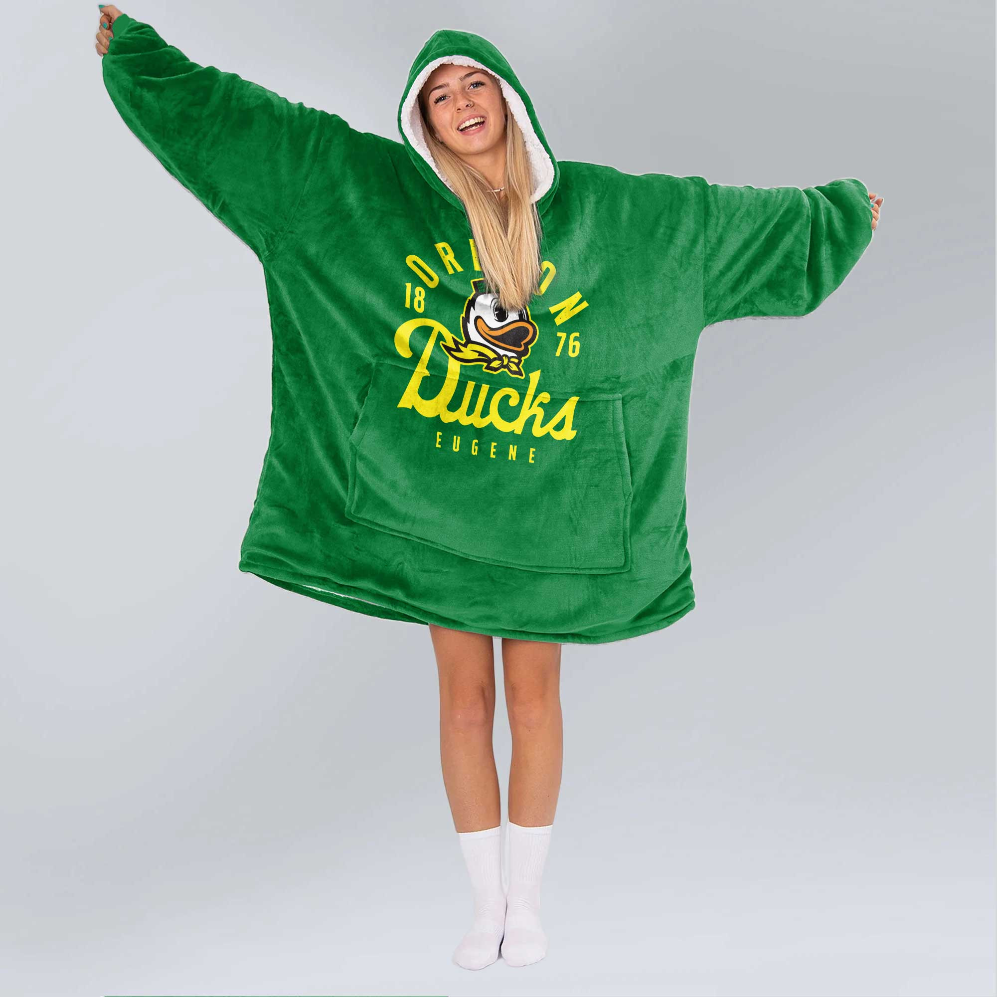 Adult Oregon Football Unisex Blanket Hoodie