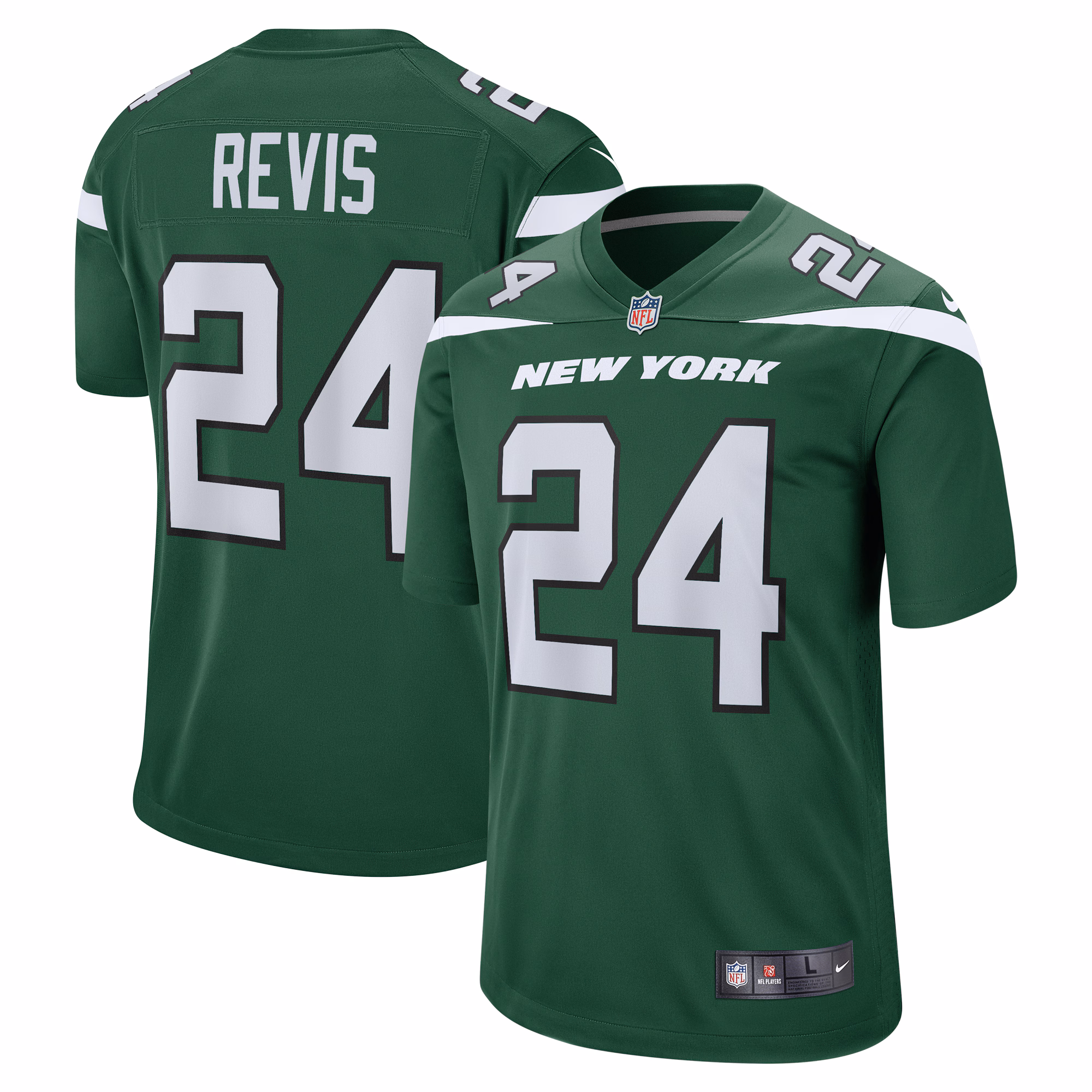 Darrelle Revis New York Jets Retired Player Game Jersey - Gotham Green