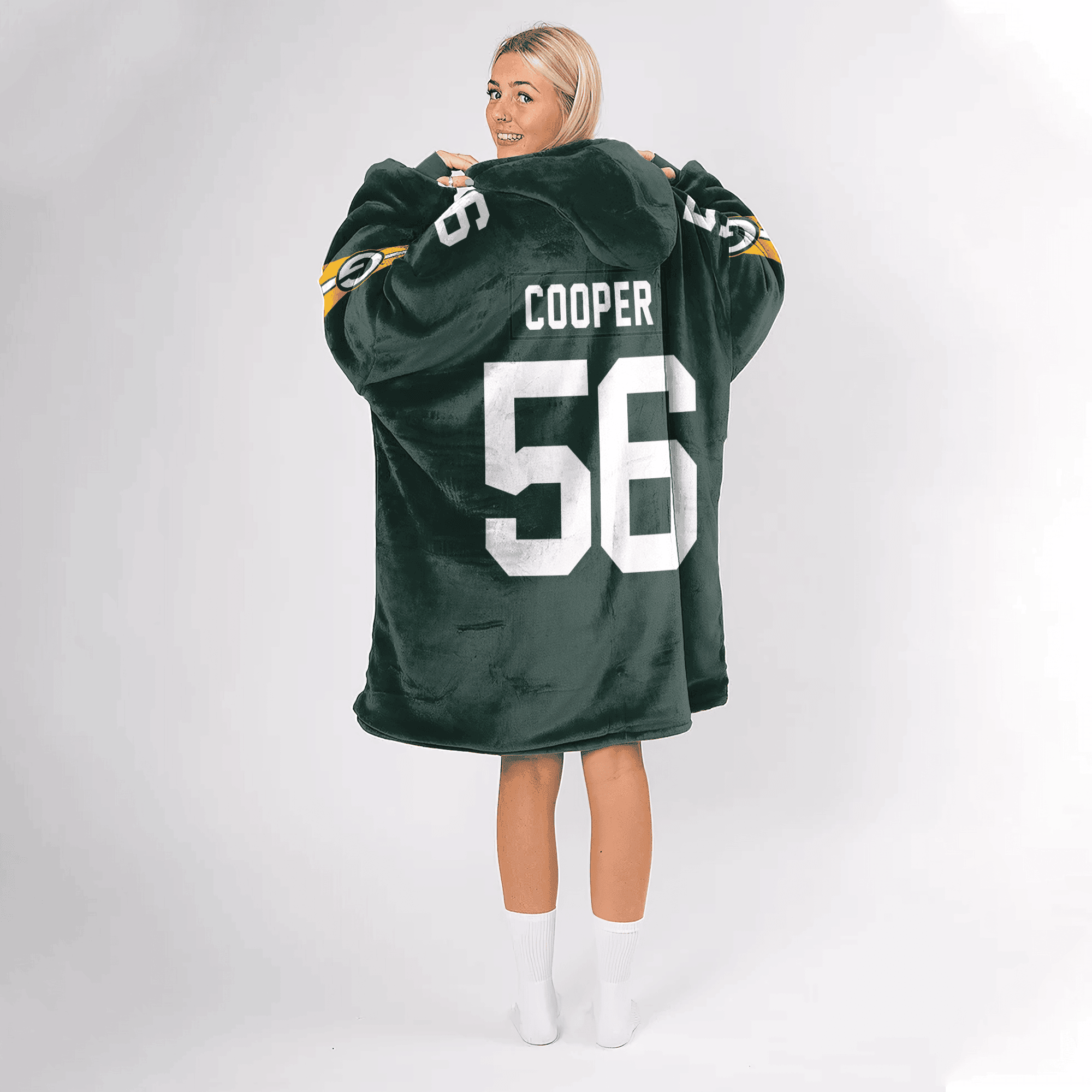 Adult 56 Green Bay Football Unisex Blanket Hoodie