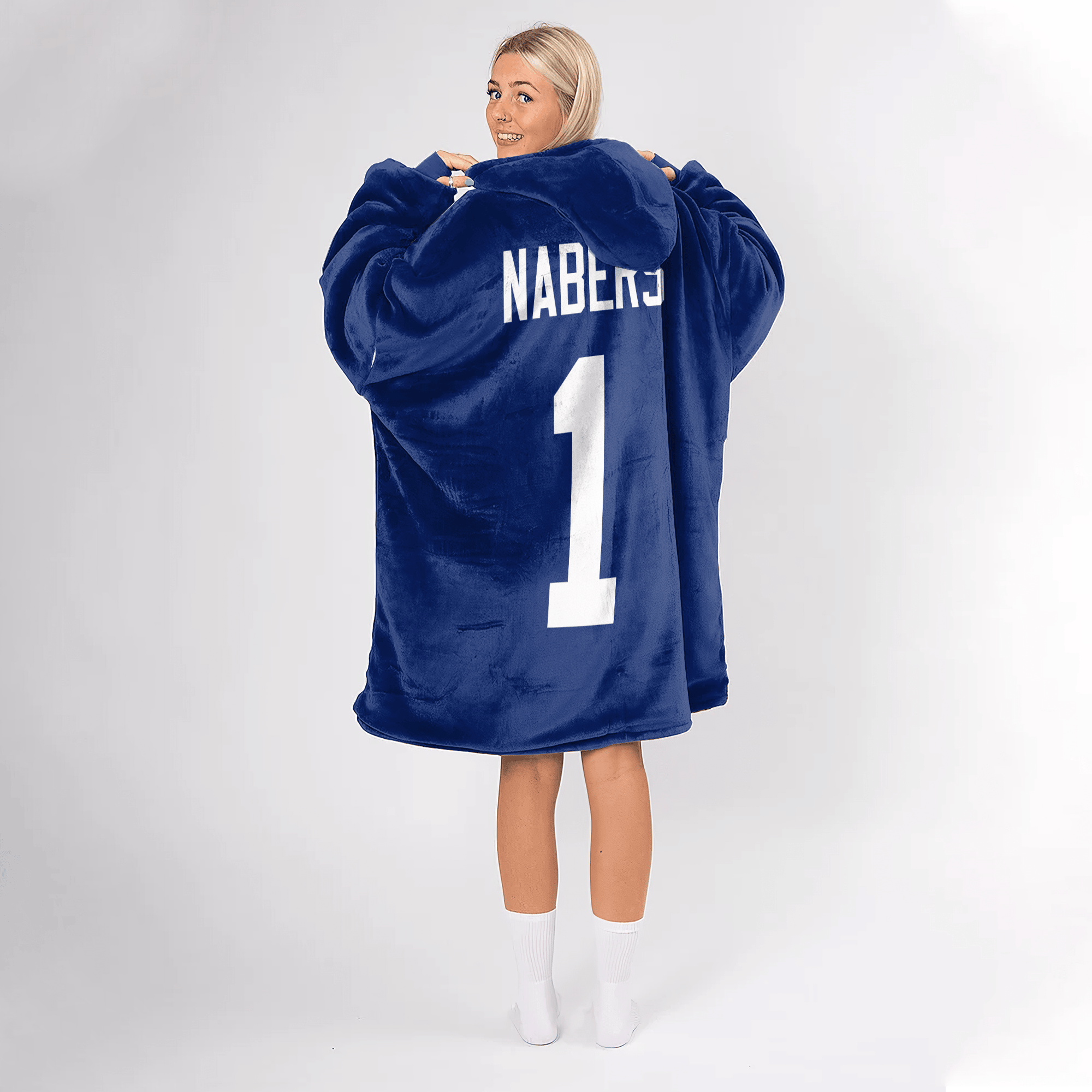 Adult M.N 1 New York G Football Unisex Blanket Hoodie