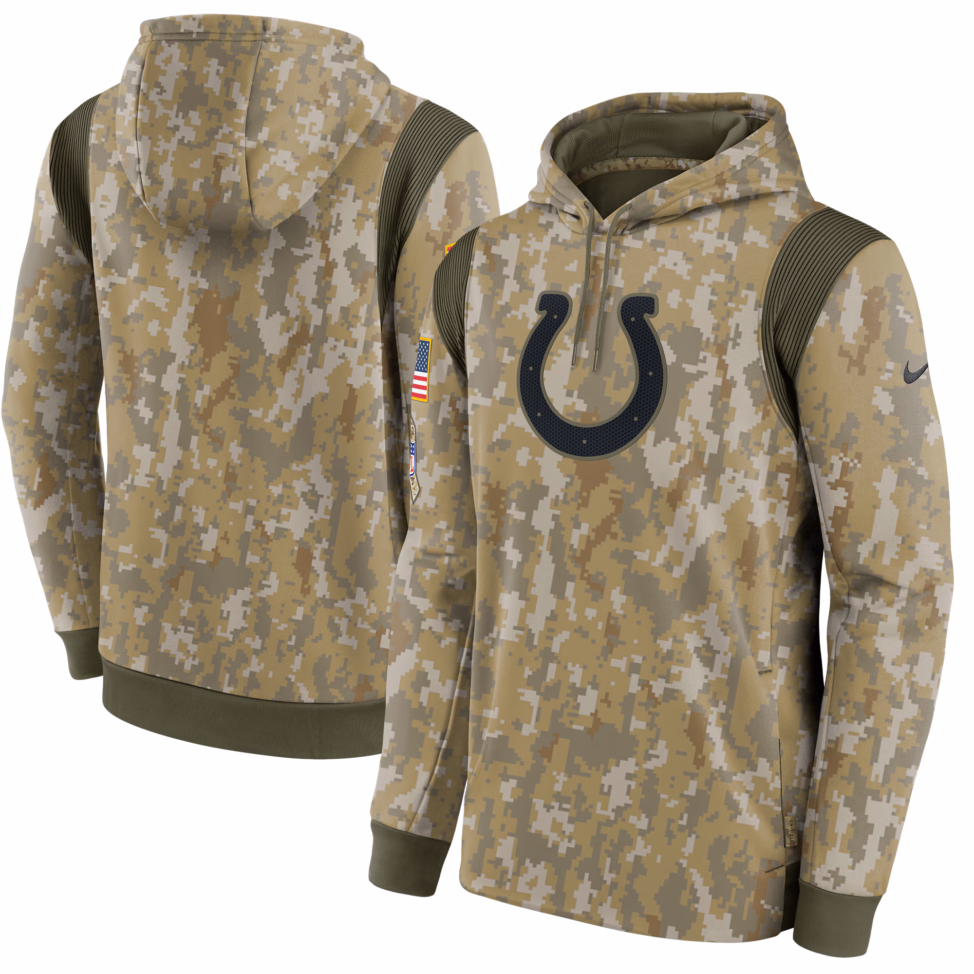 Indianapolis Colts Salute To Service Therma Performance Pullover Hoodie - Camo