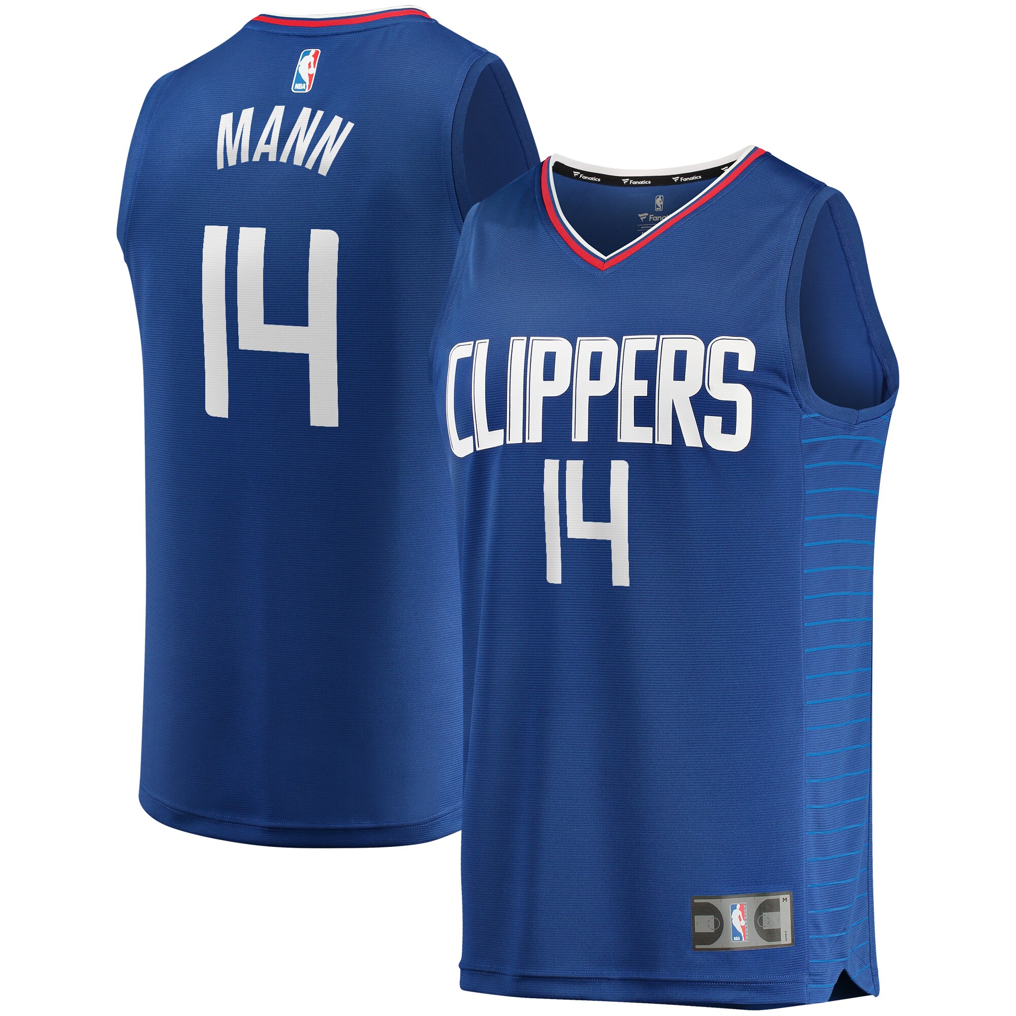 Terance Mann LA Clippers  Fast Break Replica Jersey Royal - Icon Edition