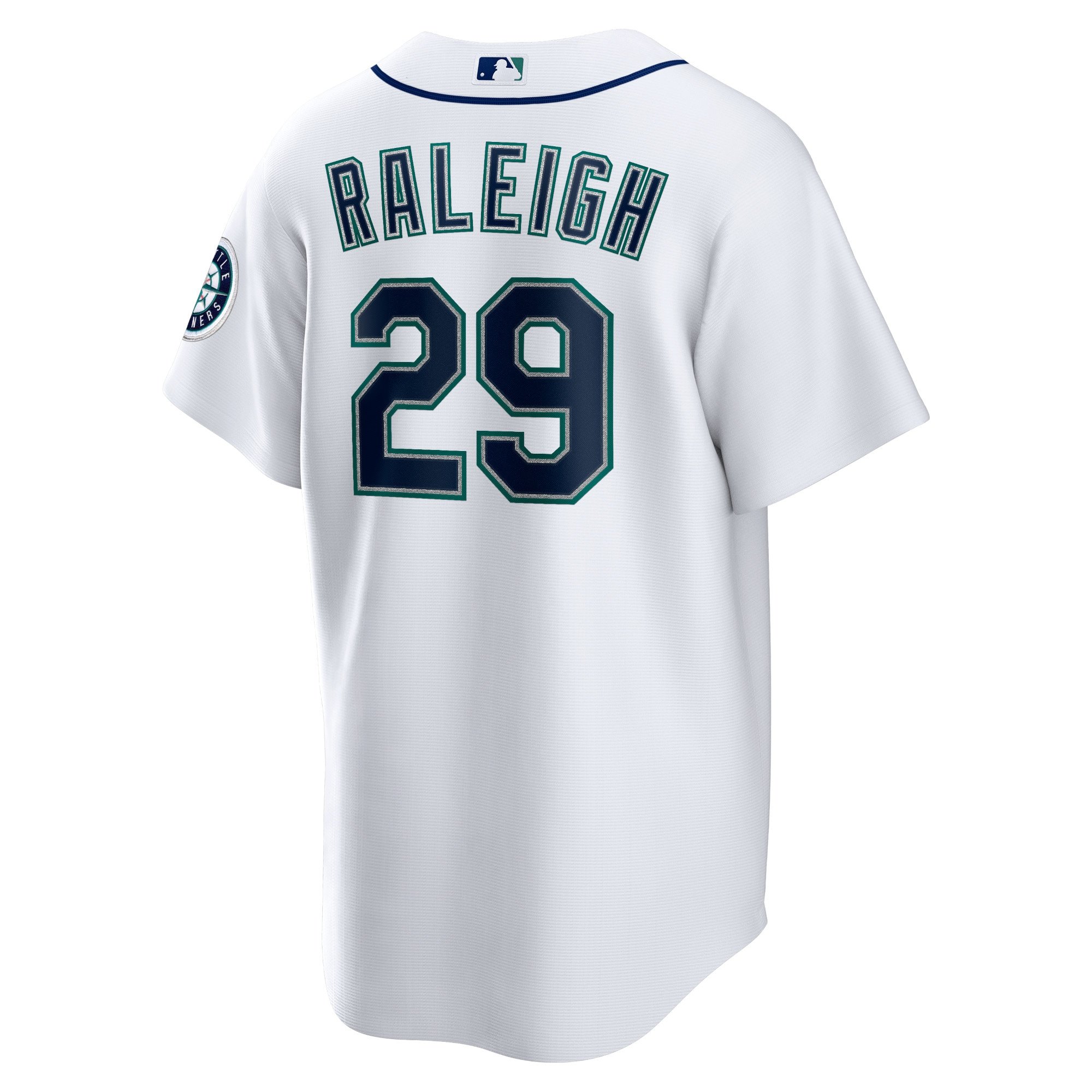 Men's Seattle Mariners Cal Raleigh  White Home Replica Jersey
