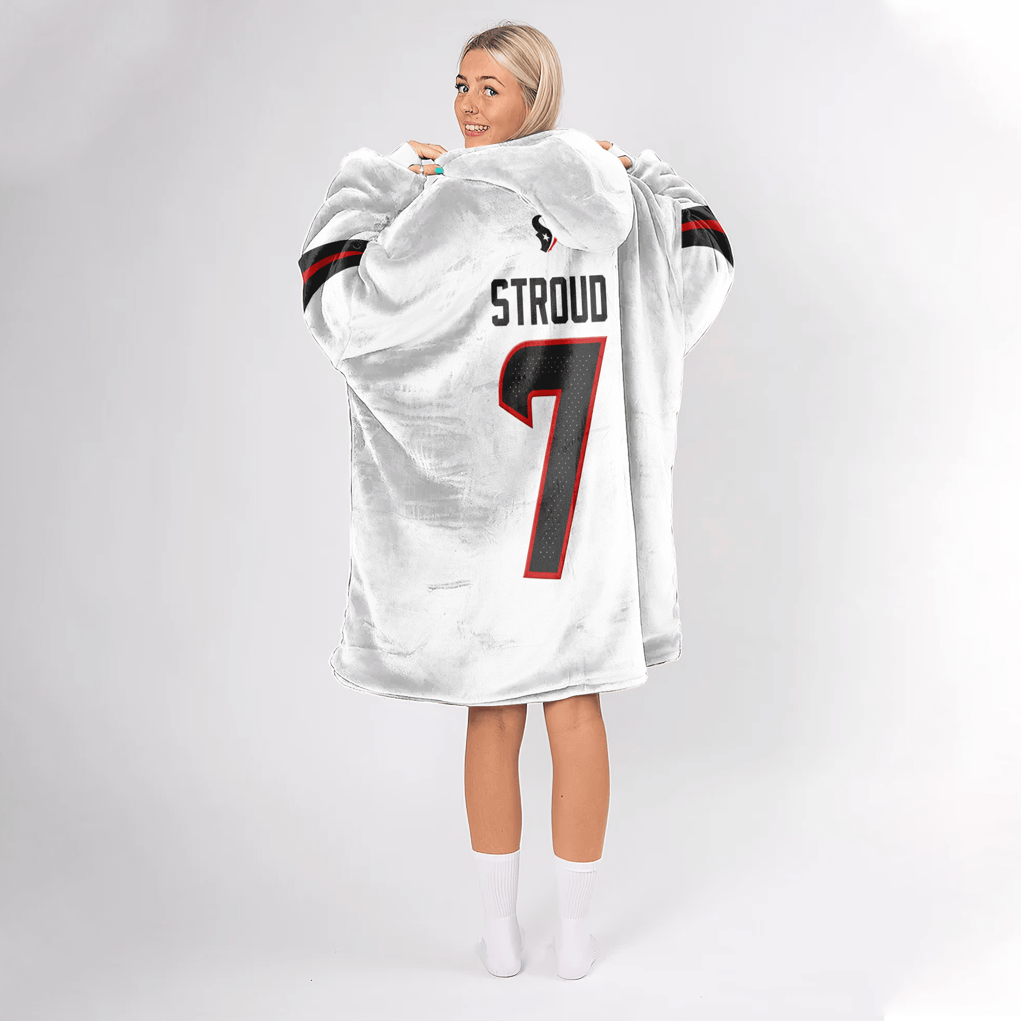 Adult C.J.S 7 Captain Houston Football Unisex Blanket Hoodie
