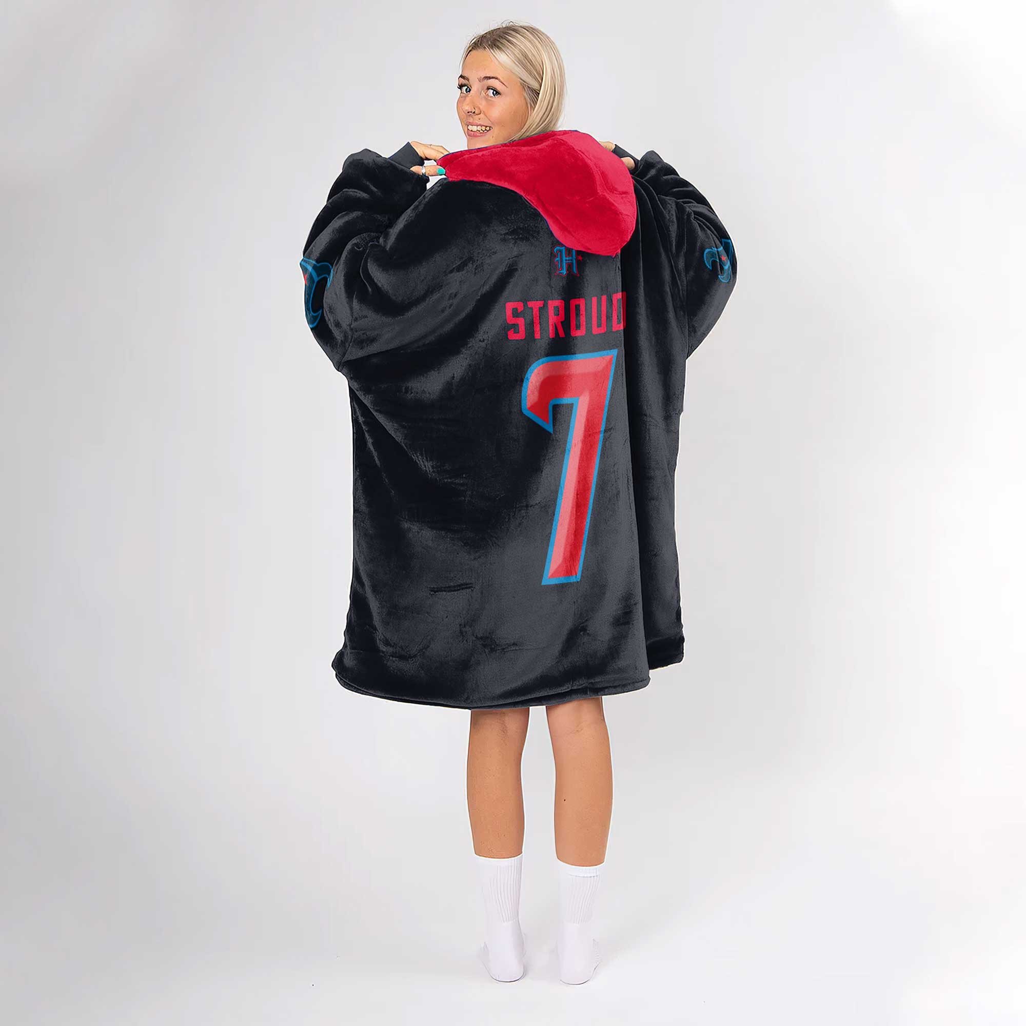 Adult Captain C.S 7 Houston Football Unisex Blanket Hoodie