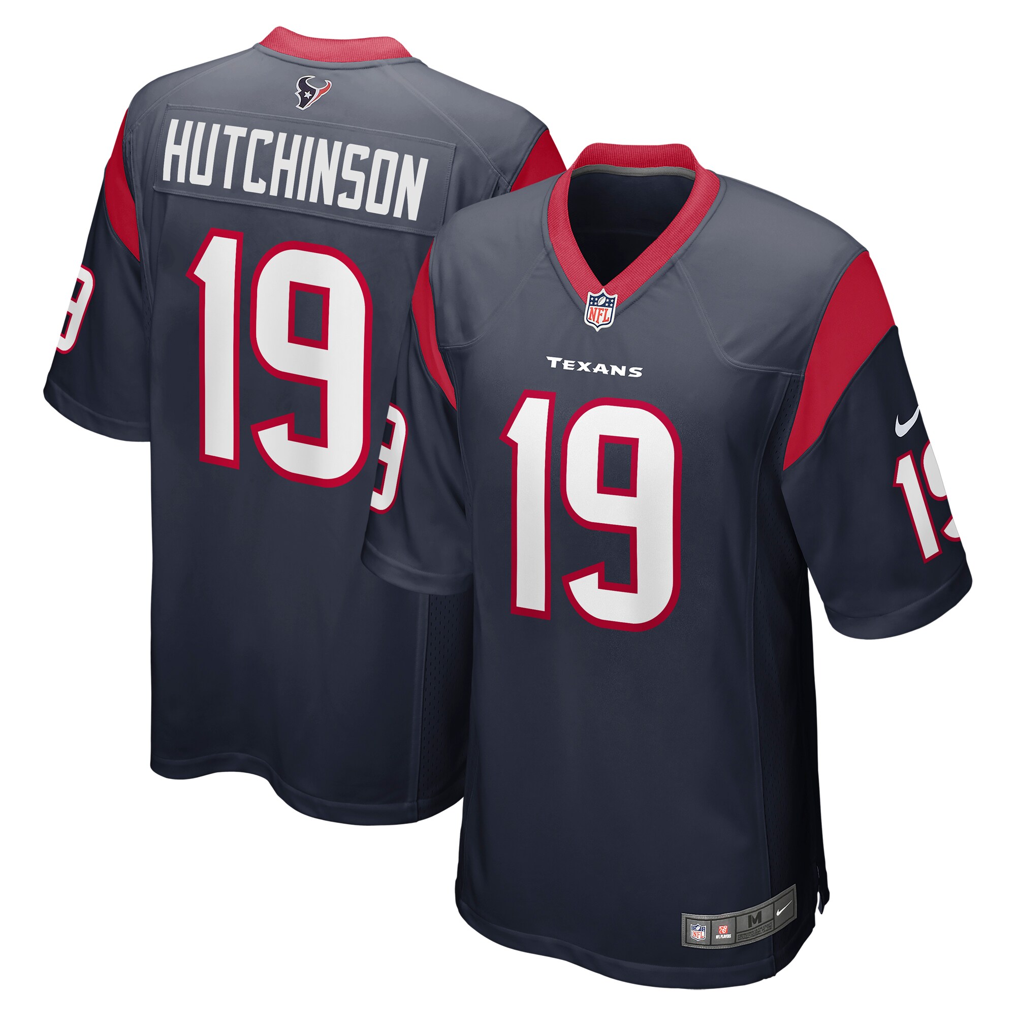 Xavier Hutchinson Houston Texans  Team Game Jersey - Navy