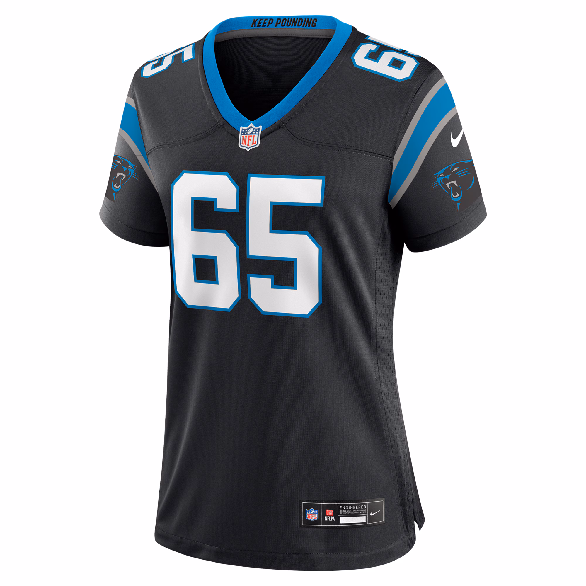 J.D. DiRenzo Carolina Panthers Women's  Game Jersey -  Black