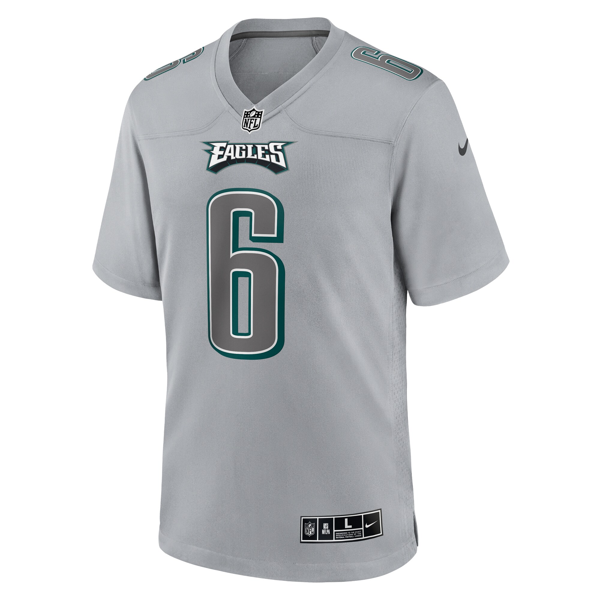 DeVonta Smith #6 Philadelphia Eagles  Atmosphere Fashion Game Jersey - Gray