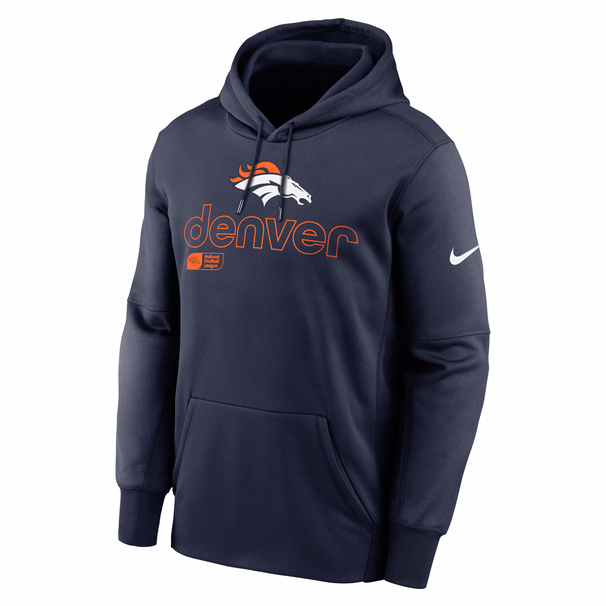 Denver Broncos Performance Pullover Hoodie - Navy