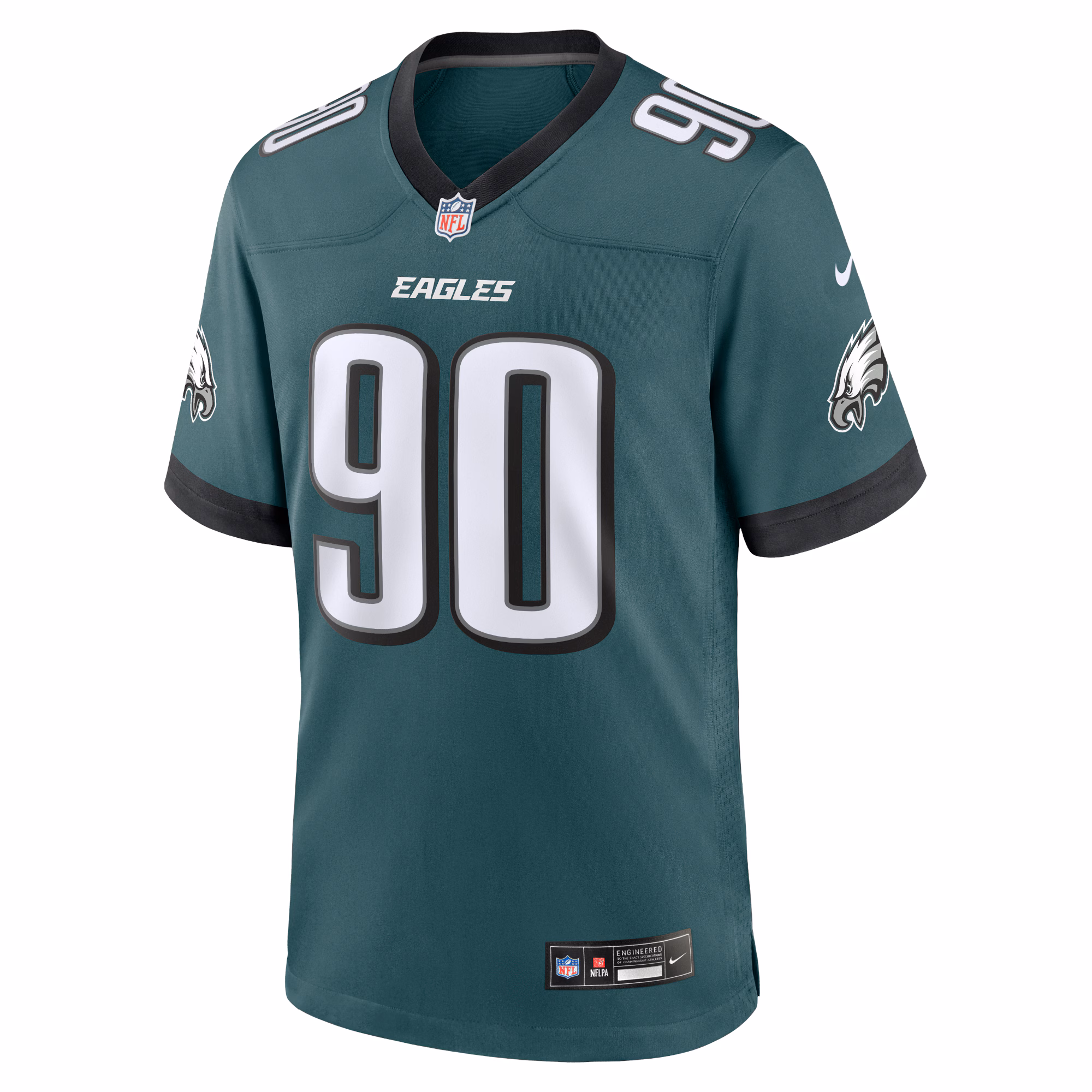 Davis Philadelphia Eagles White Game Jersey - White