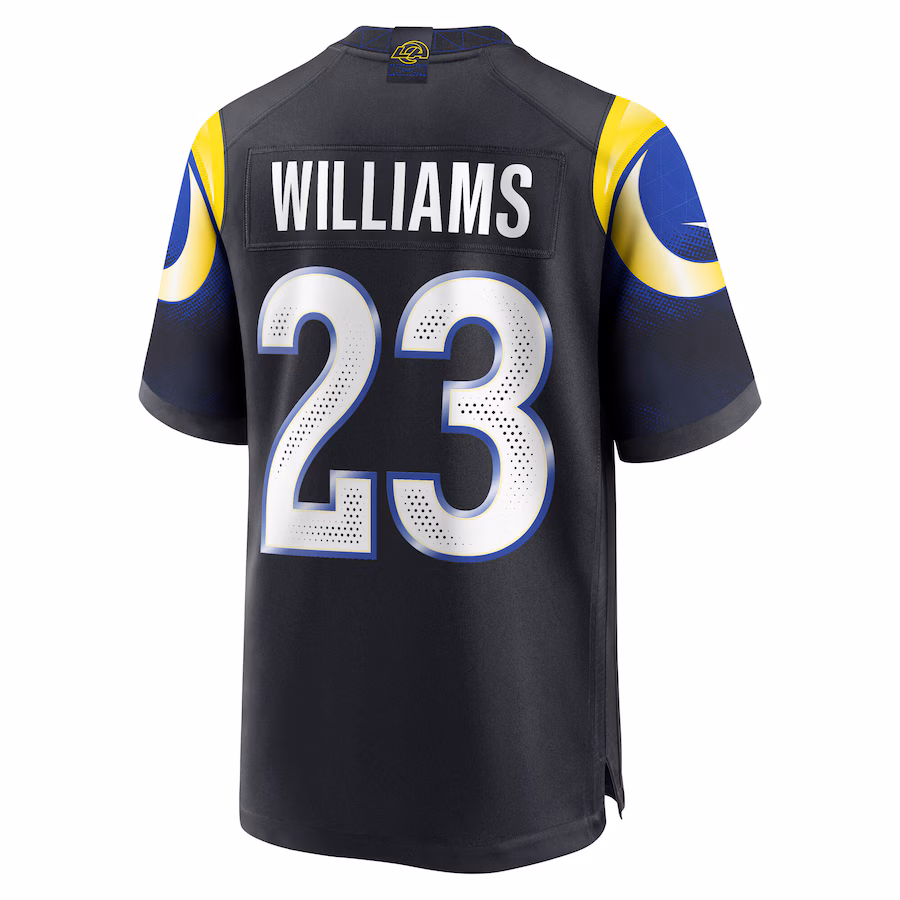 Kyren Williams #23 Los Angeles Rams 2025 Rivalries Collection Game Jersey - Midnight Blue