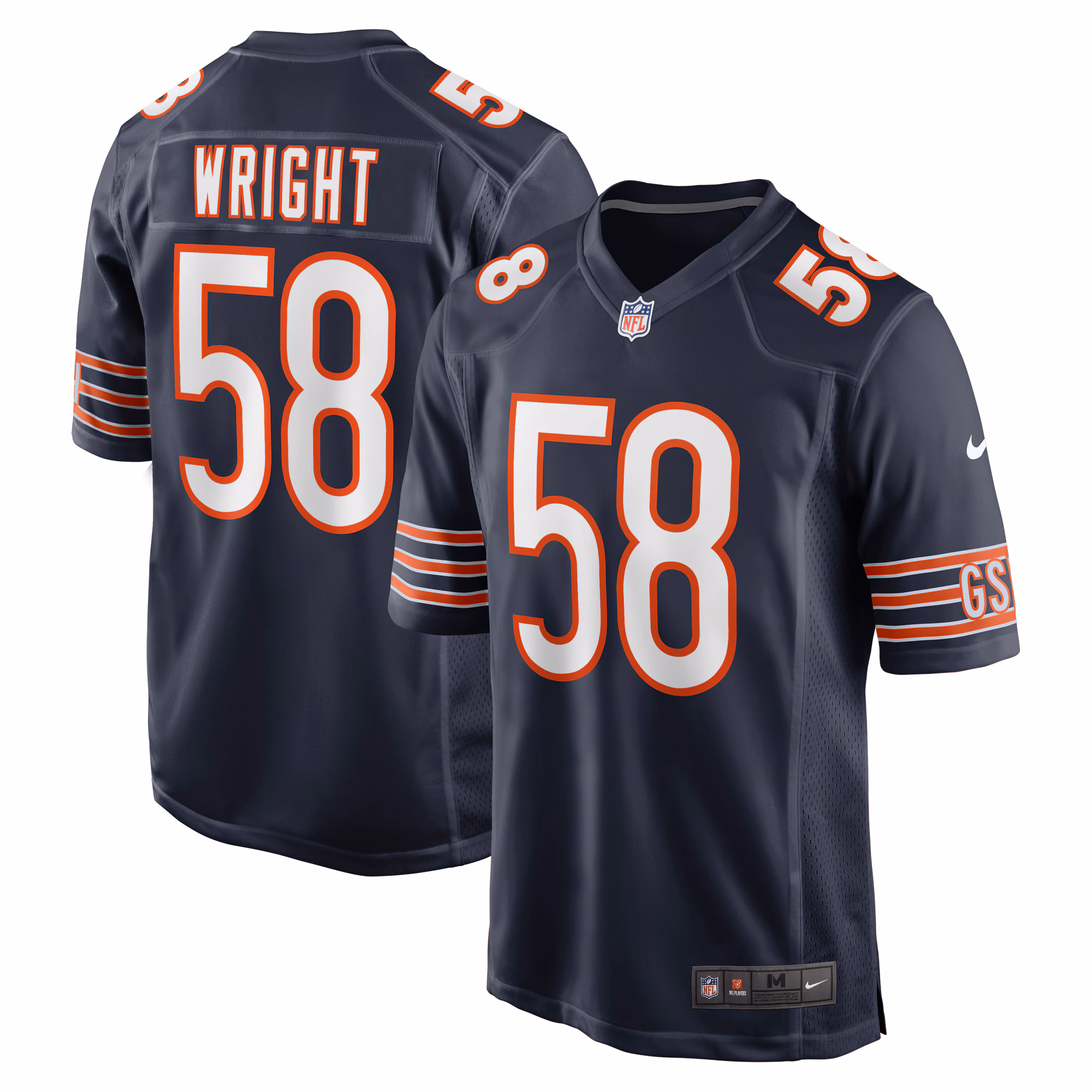 Darnell Wright Chicago Bears 2023 NFL Draft First Round Pick Game Jersey - Navy