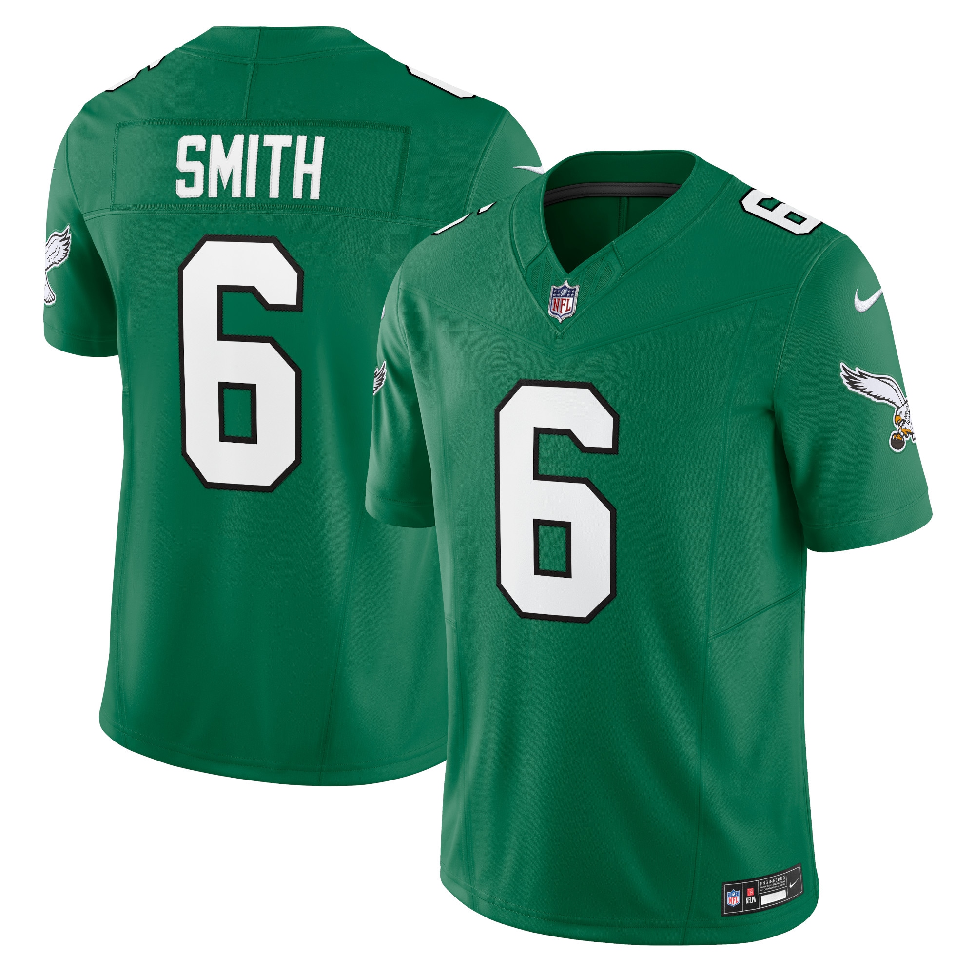 DeVonta Smith #6 Philadelphia Eagles  Alternate Vapor F.U.S.E. Limited Jersey - Kelly Green