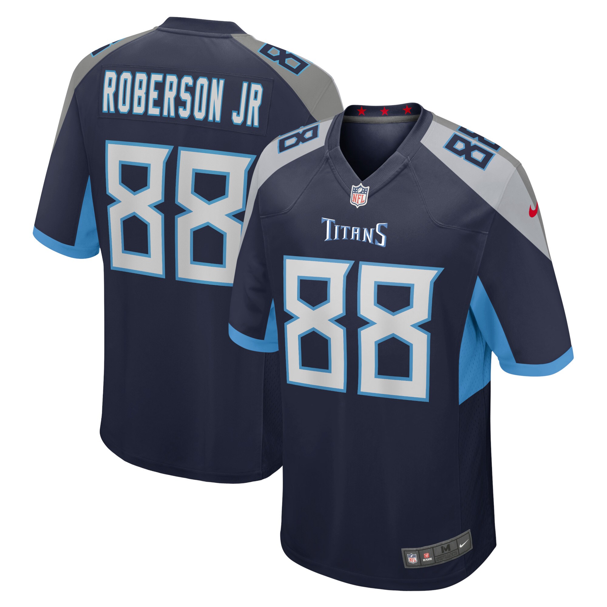 Reggie Roberson Jr. Tennessee Titans  Home Game Player Jersey - Navy