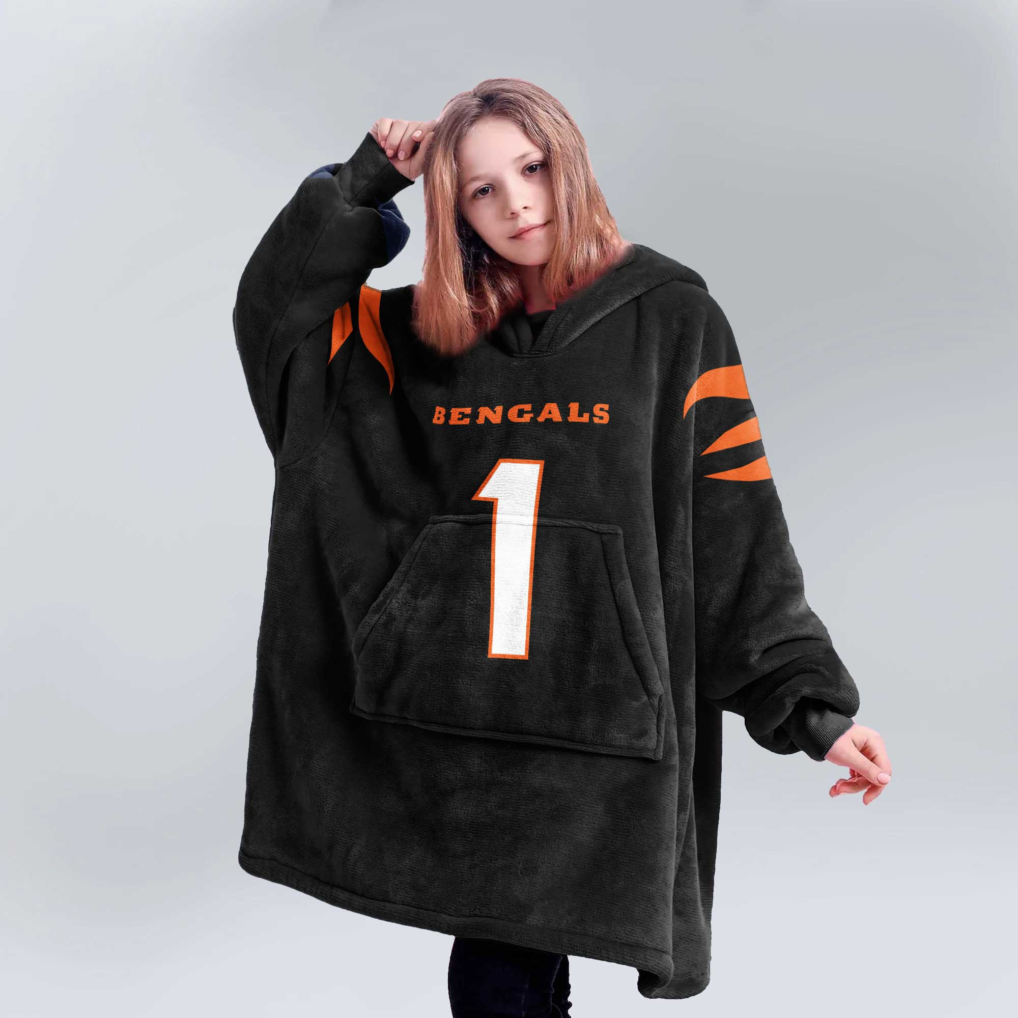 Adult J.C 1 Cincinnati Football Unisex Blanket Hoodie